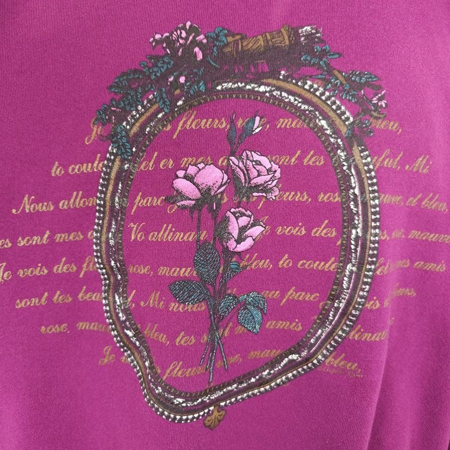 Vintage Vintage Flower Sweatshirt Mens Size Medium Purple 90s Roses Size US M / EU 48-50 / 2 - 2 Thumbnail