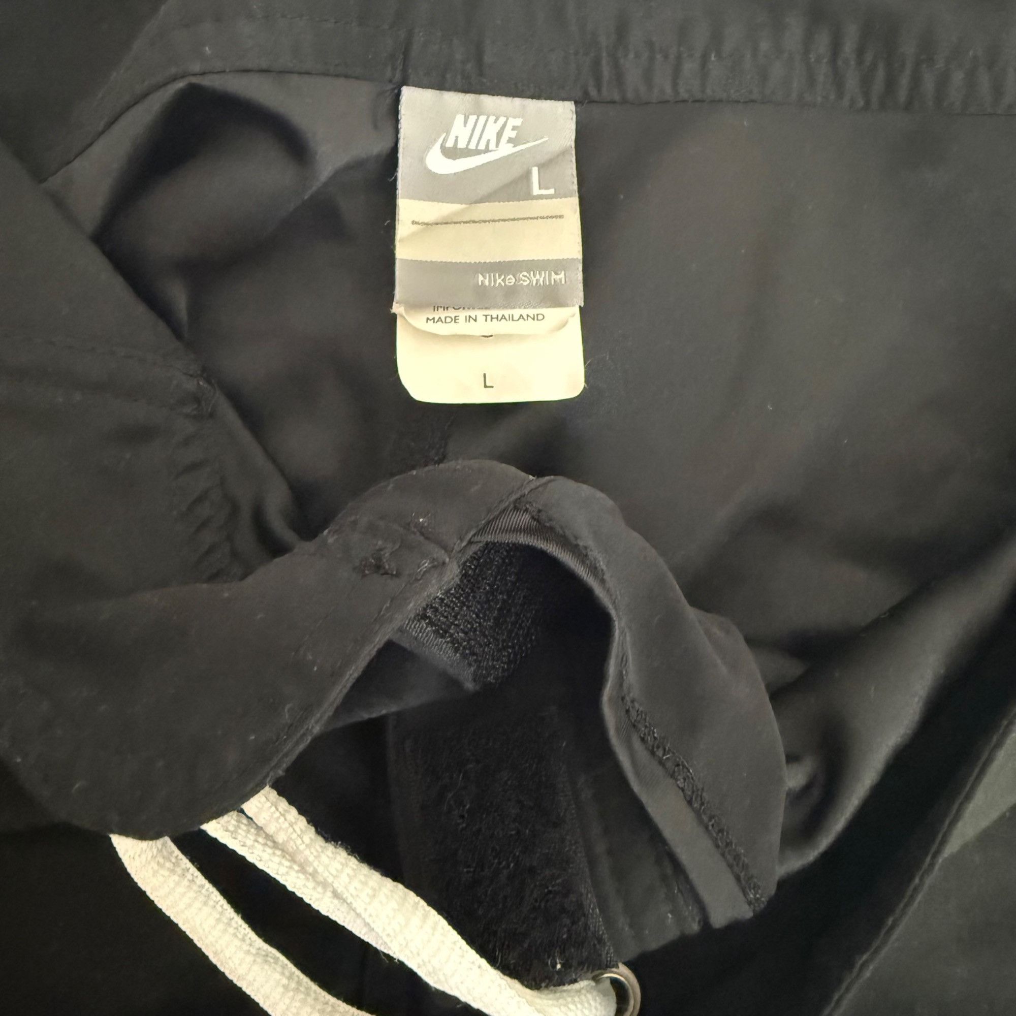 Nike Nike Swim Black Womens Board Shorts With White Drawstring Si Size 30" / US 8 / IT 44 - 10 Thumbnail