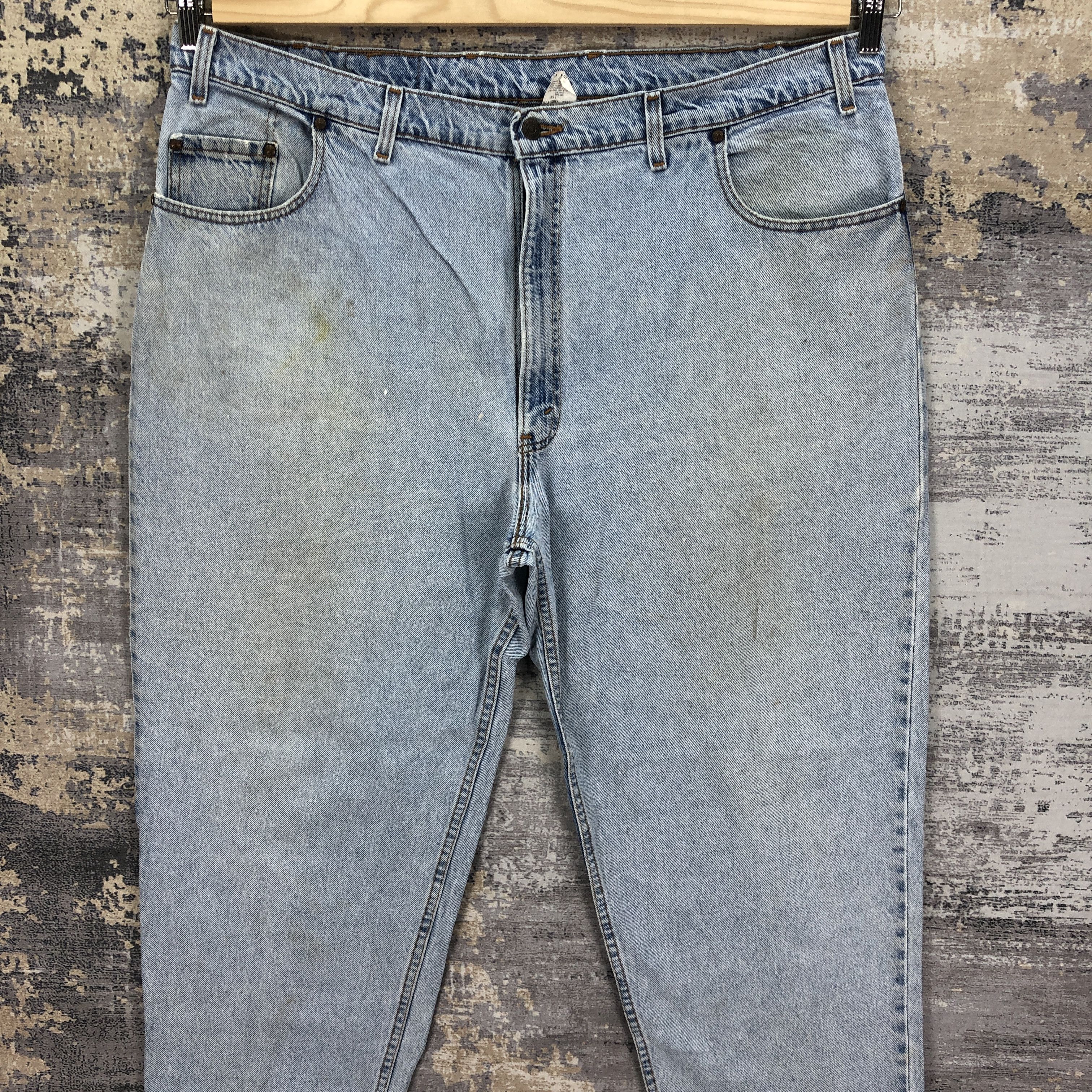 Levi's × Vintage 90s Levis 545 Light Wash Denim Orange Tab Levi's Faded Jeans Size US 42 / EU 58 - 3 Thumbnail