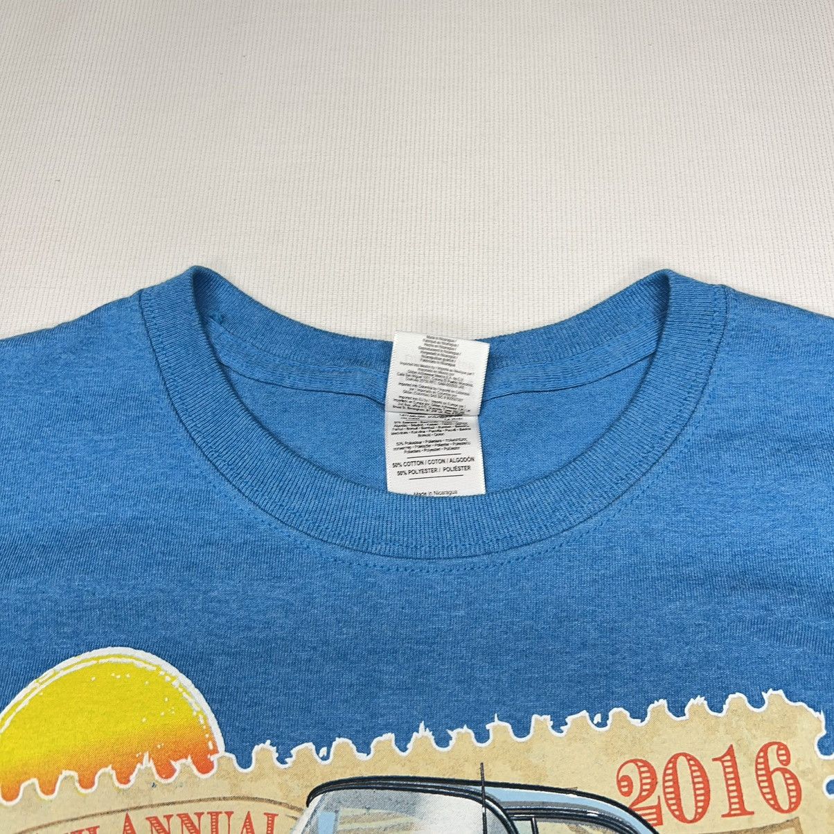 Gildan × Vintage VTG Car Tee Shirt Blue Hot Rod Classic Custom Auto Graphic Size US L / EU 52-54 / 3 - 7 Thumbnail