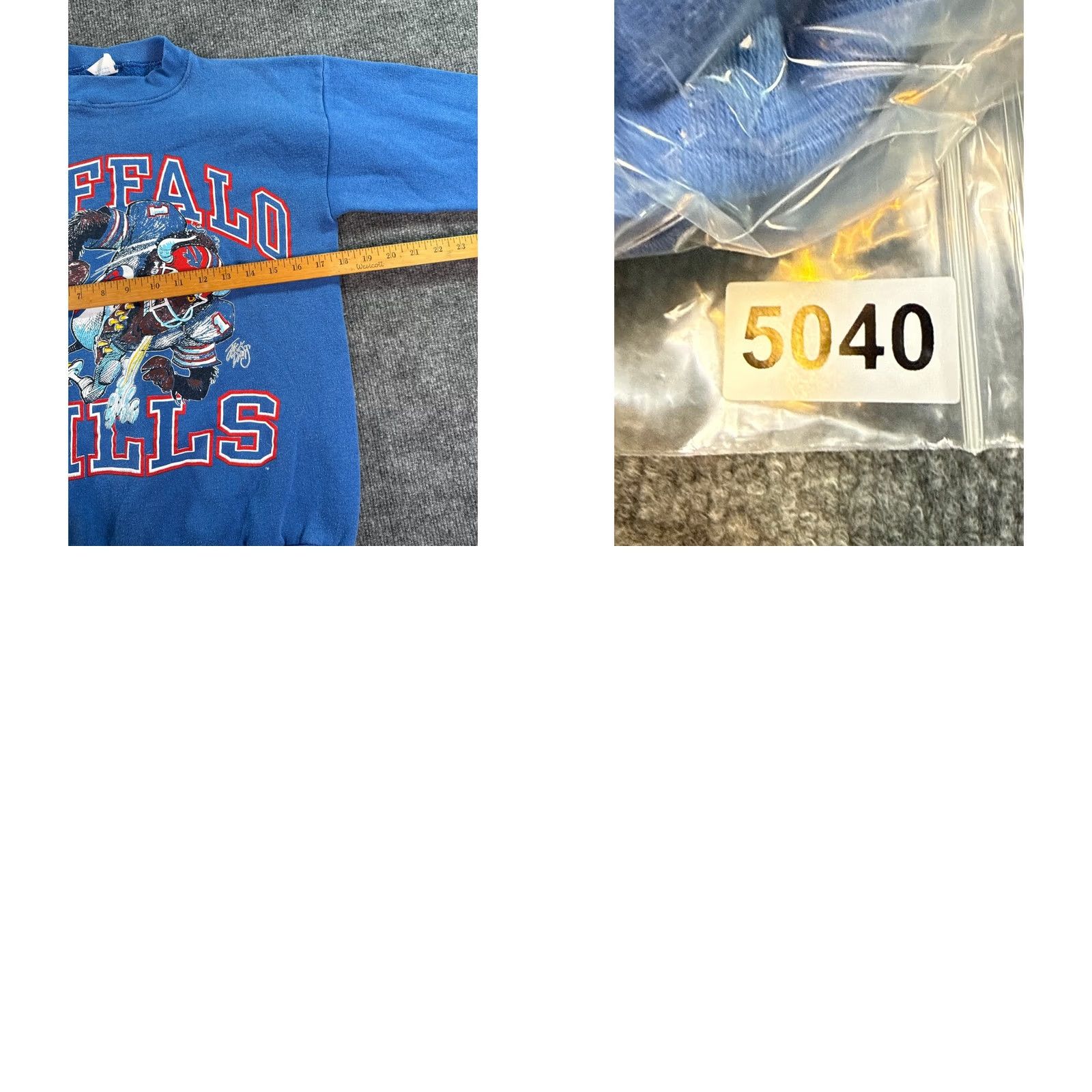 Vintage VINTAGE Buffalo Bills Sweatshirt Mens M Blue 1988 Jack Davis Graphic Logo Cotton Blend Crew Neck Pullover All Seasons NFL Licensed Regular Mens Size US M / EU 48-50 / 2 - 9 Thumbnail