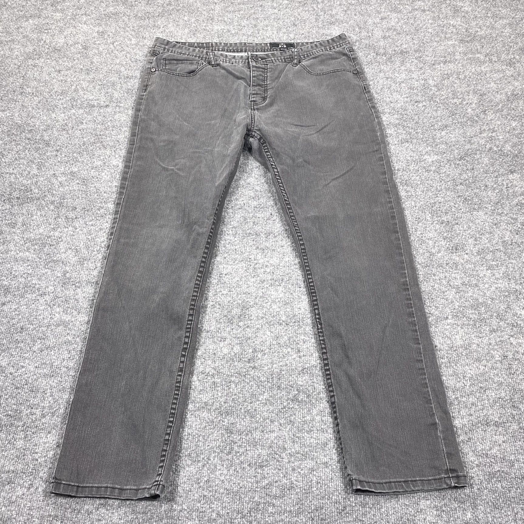 Denime Zak Jeans Mens 38x32 Gray Regular Fit Straight Leg Denim Charcoal Wash Jeans Mens 38x32 Gray Regular Stretch Denim Zak Vintage? No Size US 38 / EU 54 - 2 Thumbnail