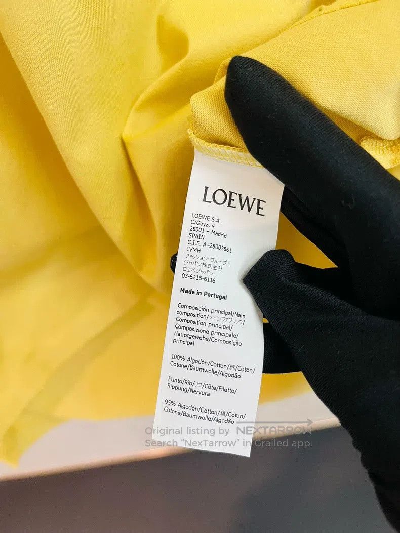 Loewe Loewe Mustard yellow logo embroidered short-sleeve Size S / US 4 / IT 40 - 3 Thumbnail