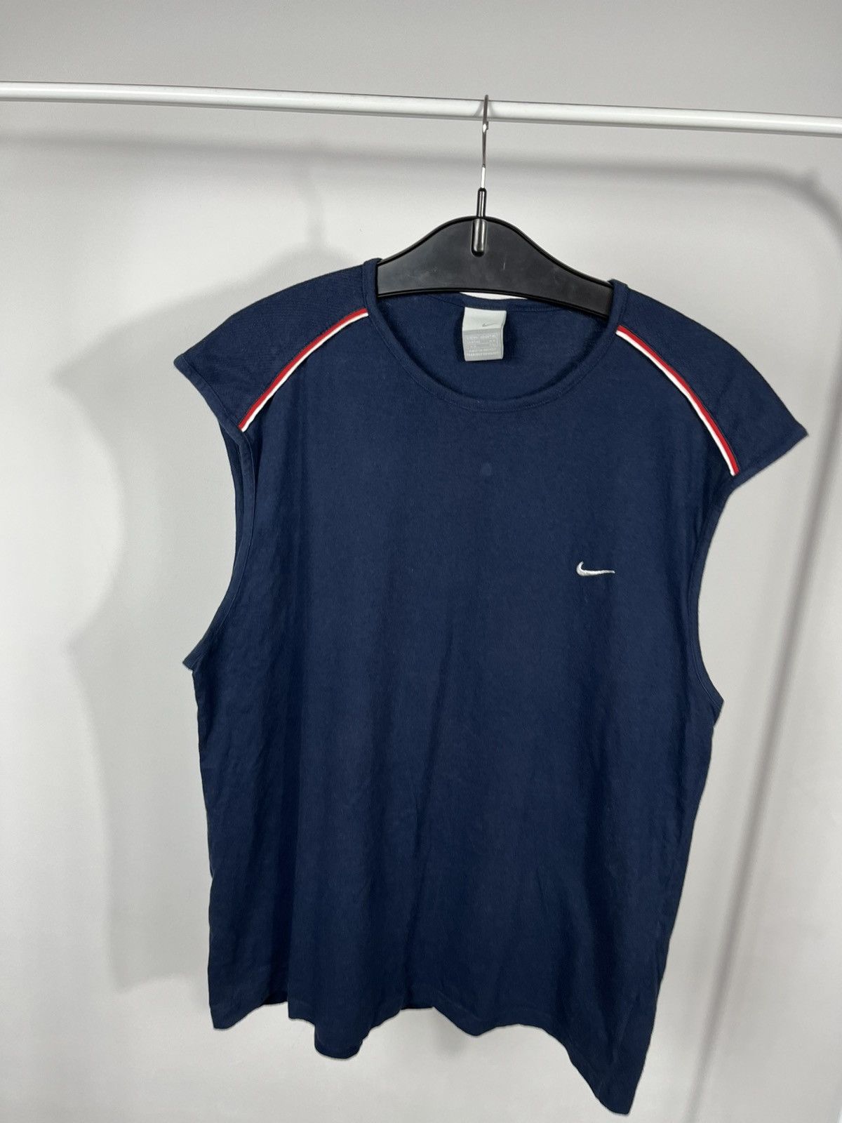 Nike Nike Vintage Sleeveless T Shirt Navy Streetwear Y2K Top XXL Size US XXL / EU 58 / 5 - 2 Thumbnail