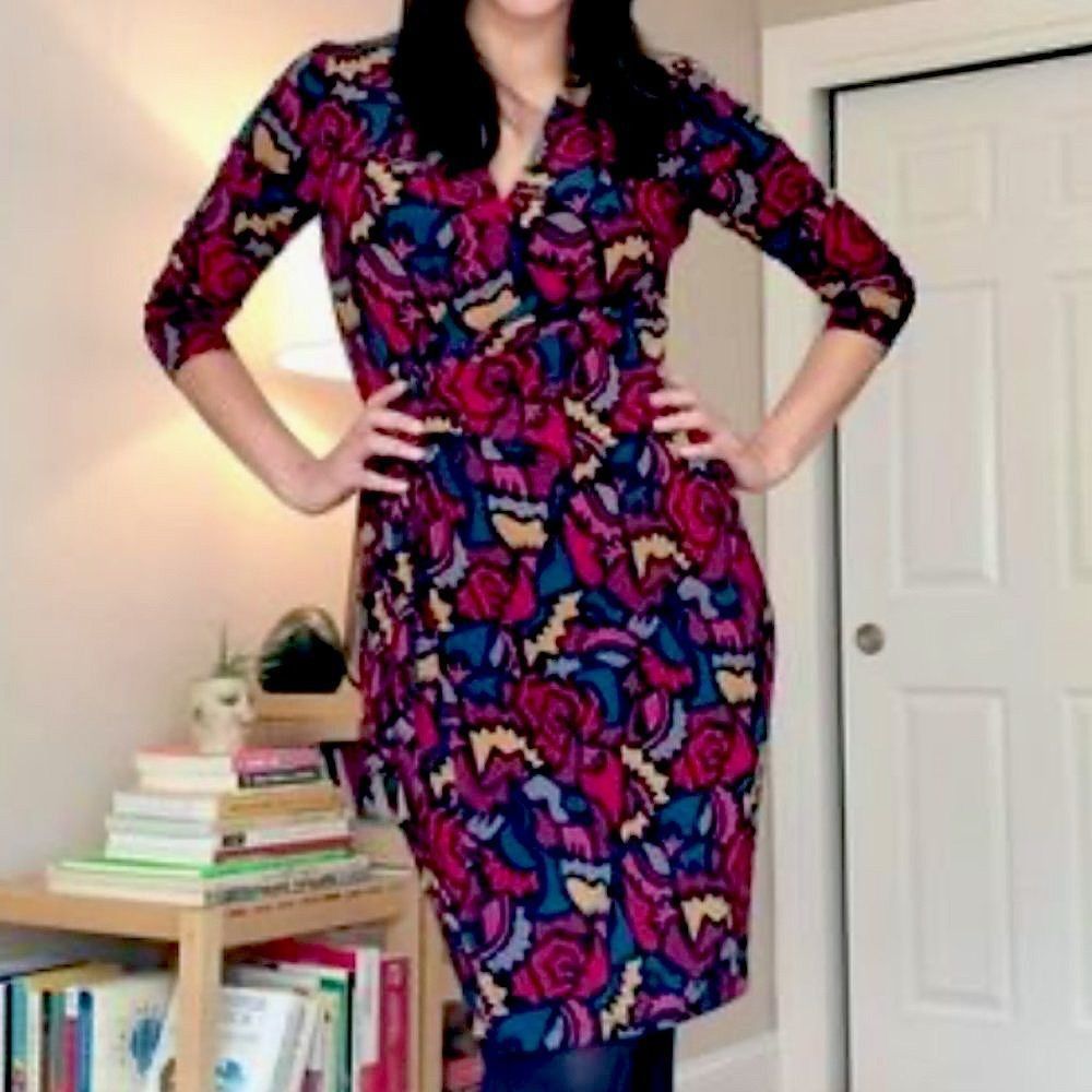 Anne Klein Anne Klein Faux Wrap Colorful Dress Size XL Size XL / US 12-14 / IT 48-50 - 3 Thumbnail