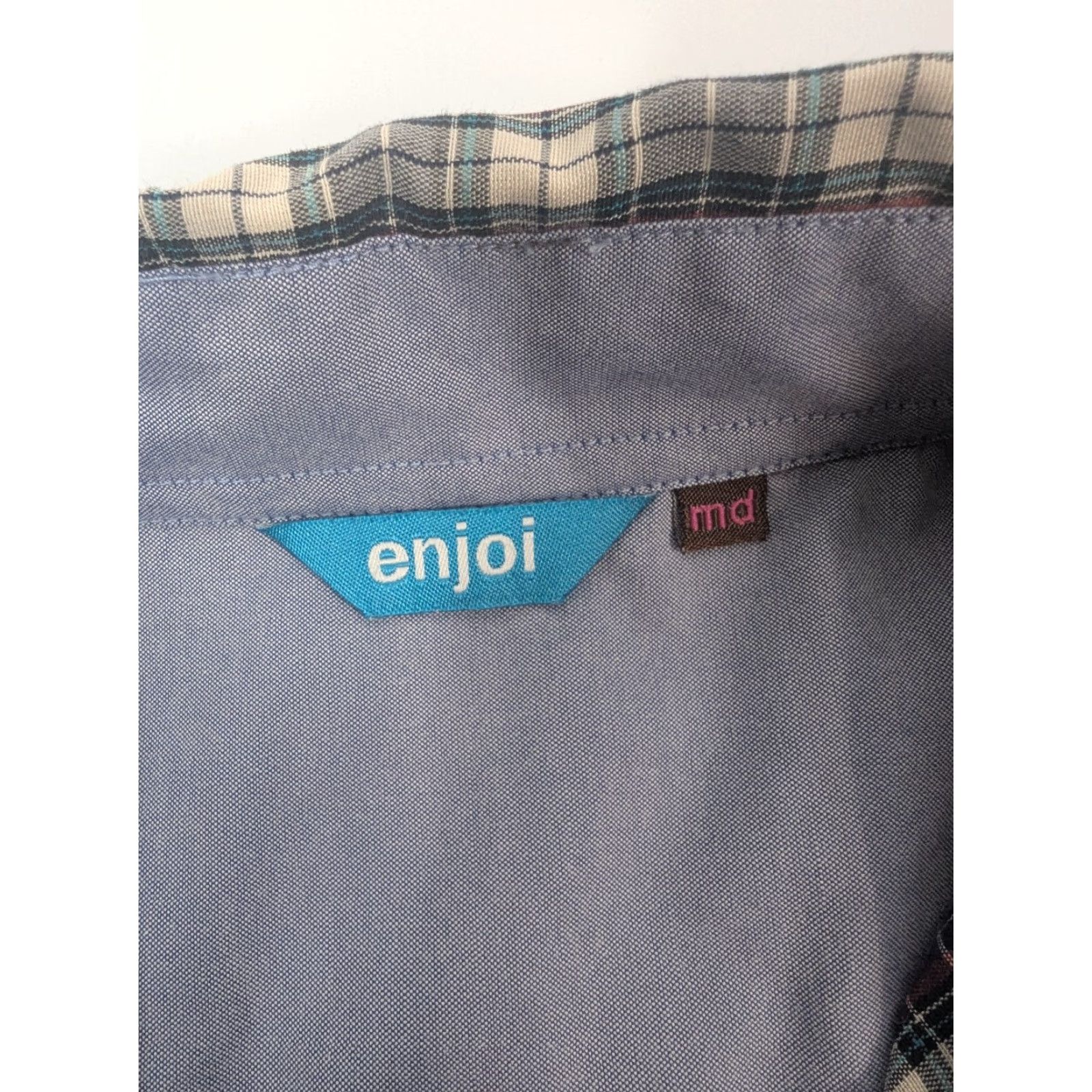 Enjoi Enjoi Shirt Plaid Button-Up Short Sleeve with Front Pocket M Multicolor Cotton Blend Mens Regular Size M Size US M / EU 48-50 / 2 - 7 Thumbnail