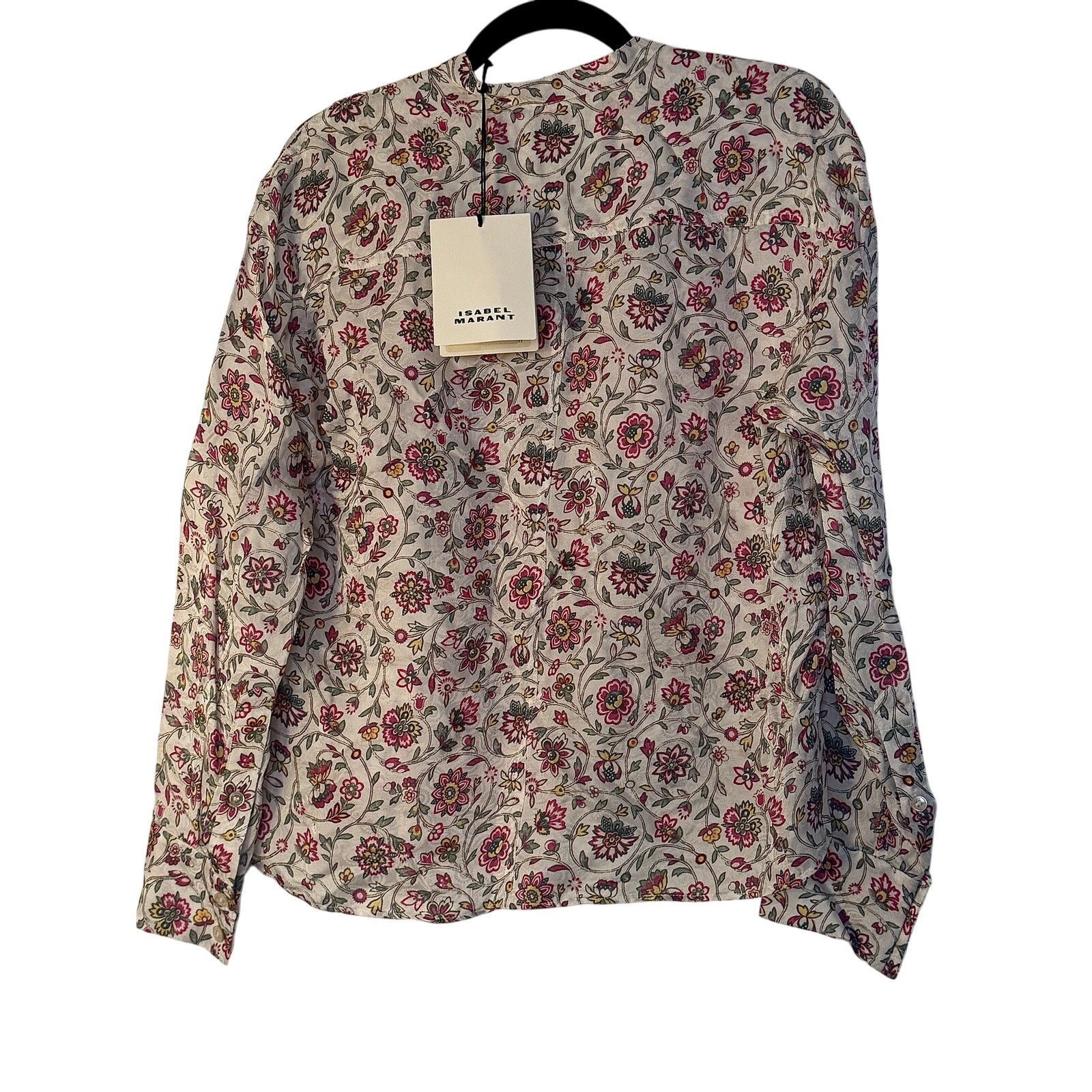 Isabel Marant Isabel Marant NWT Leidy Printed Flou Blouse In Ecru Size XS / US 0-2 / IT 36-38 - 2 Thumbnail