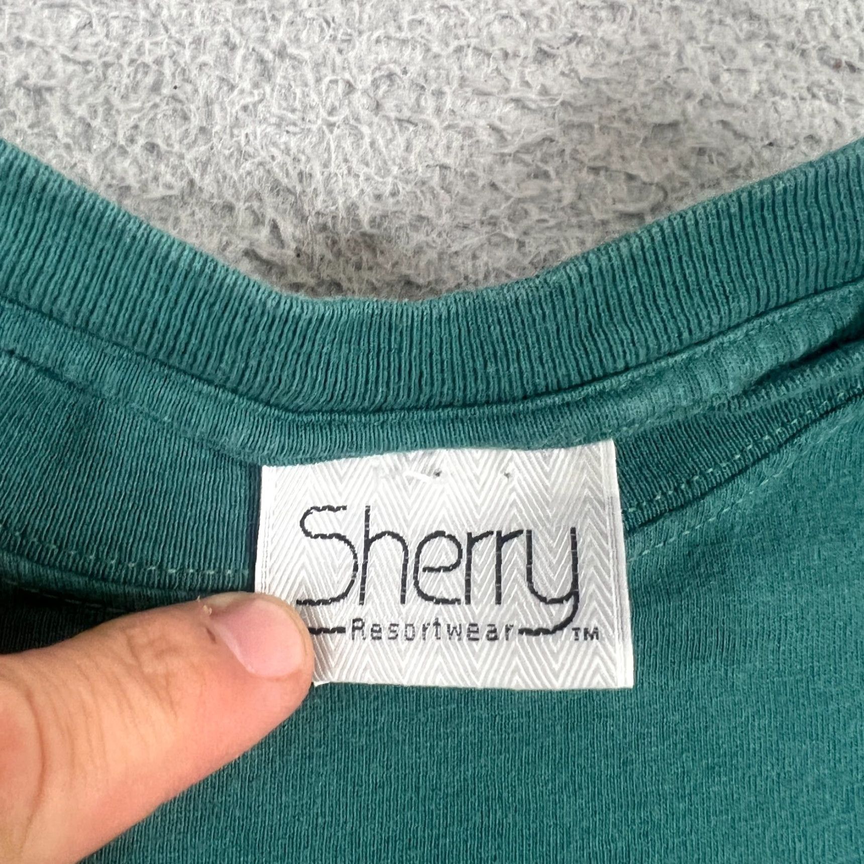 Vintage VINTAGE Sherry Goofy Spellout Graphic T-Shirt Florida Black Adult Large Mens Size US L / EU 52-54 / 3 - 5 Thumbnail