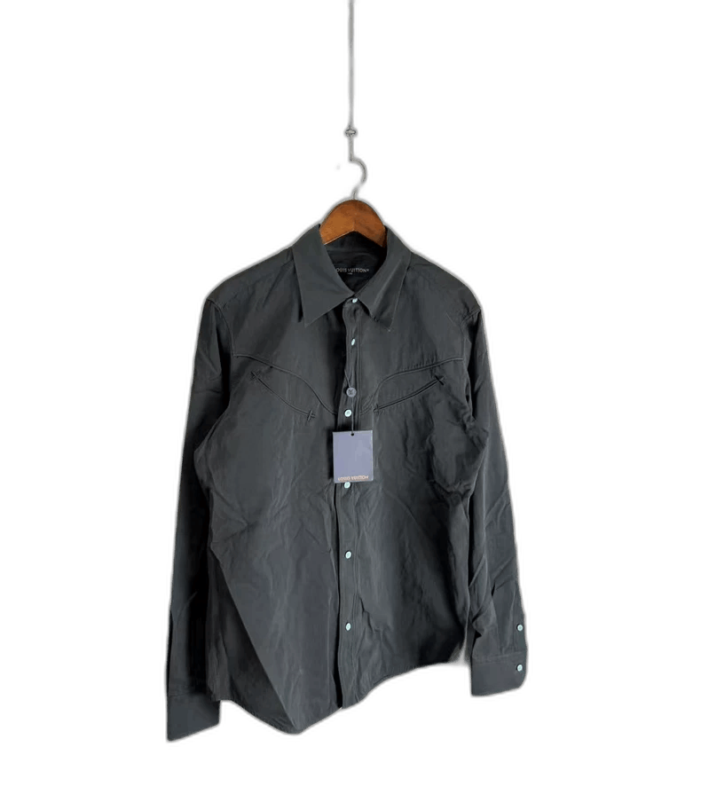 Louis Vuitton Louis Vuitton Black and Turquoise Embroidered Shirt-2506 Size US XL / EU 56 / 4 - 1 Thumbnail