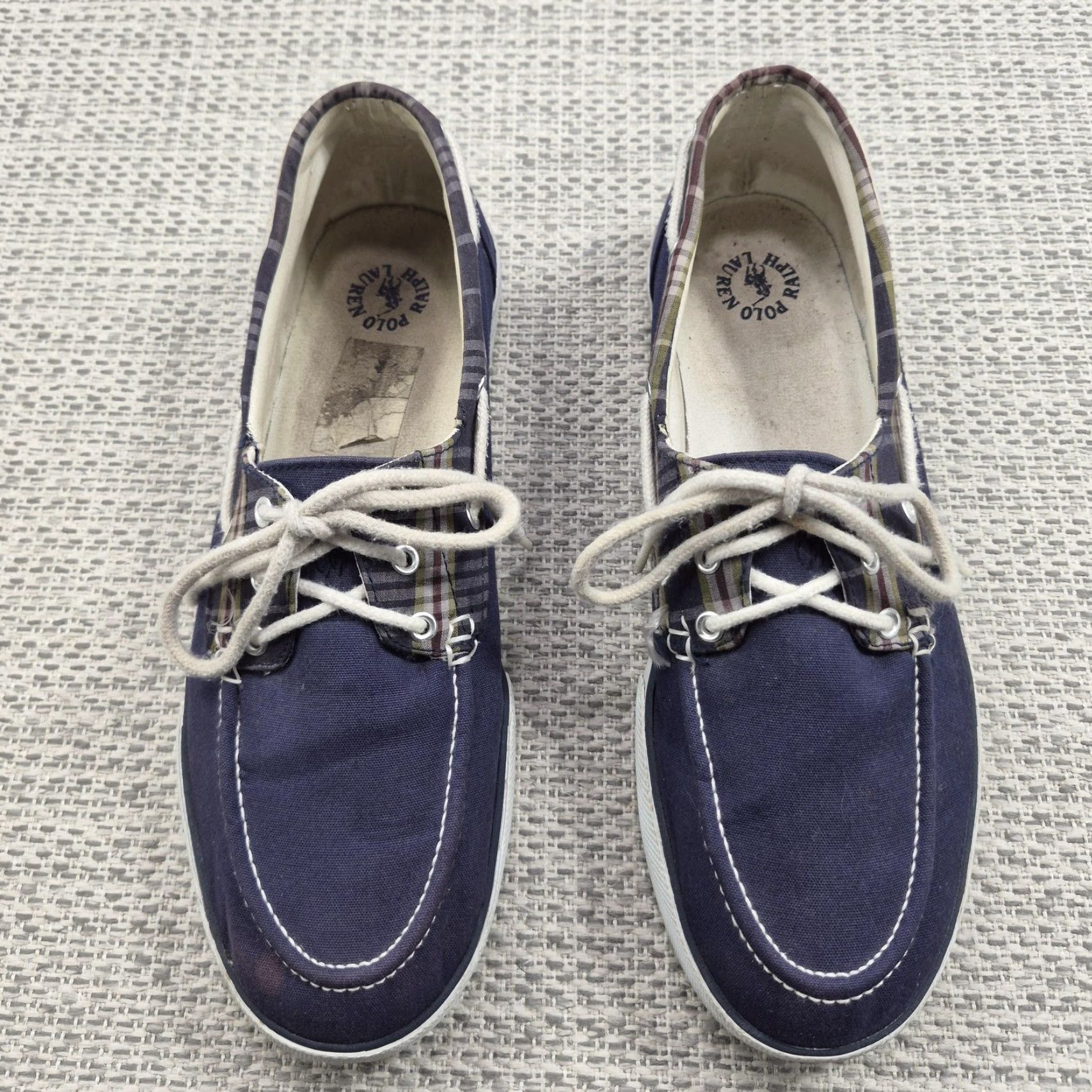 Ralph Lauren Polo Ralph Lauren Franz Shoes Mens 11.5 D Blue Plaid Boat Casual Sneakers Size US L / EU 52-54 / 3 - 3 Thumbnail