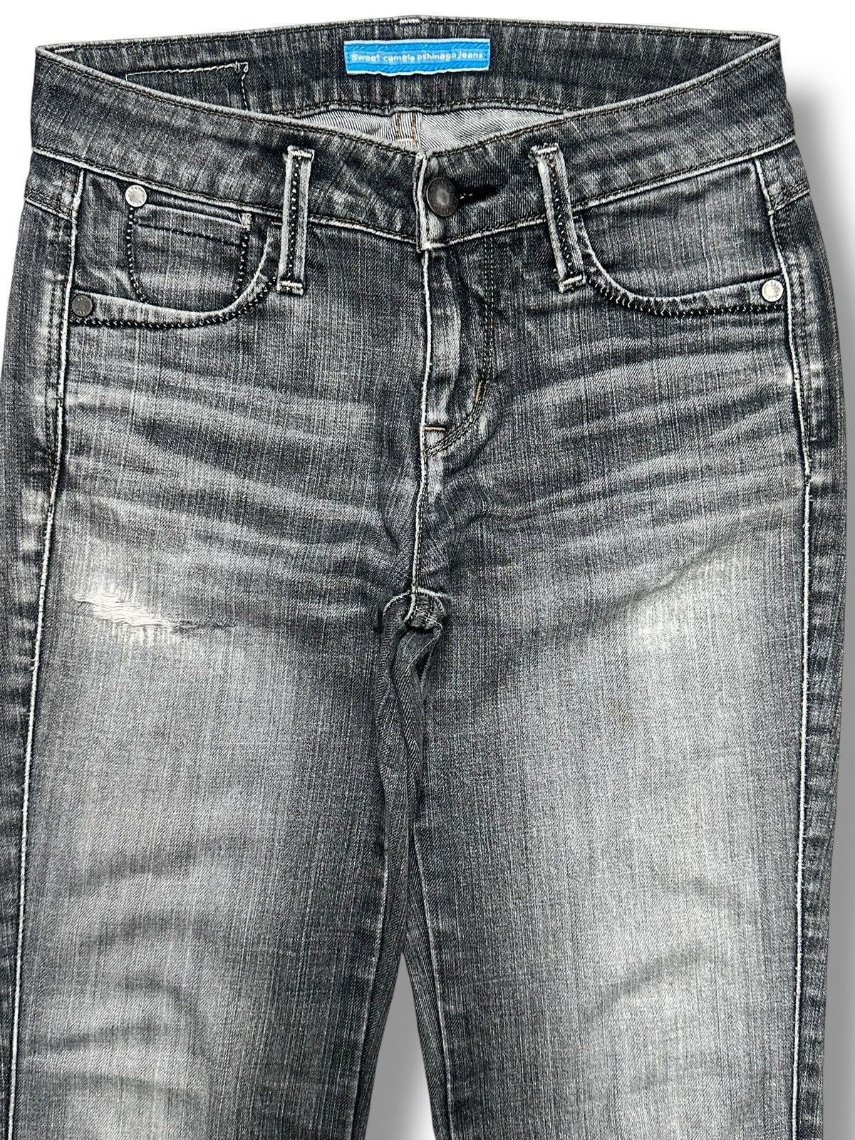 Japanese Brand Vintage Sweet Camel Distressed Flared Denim Japan Jeans Size US 28 / EU 44 - 2 Thumbnail