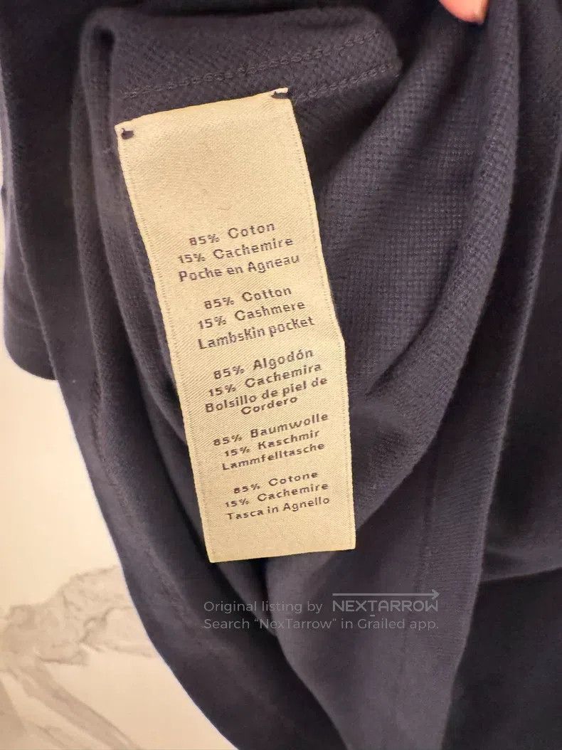 Hermes Hermes Short sleeve navy blue leather pocket T-shirt Size US M / EU 48-50 / 2 - 7 Thumbnail