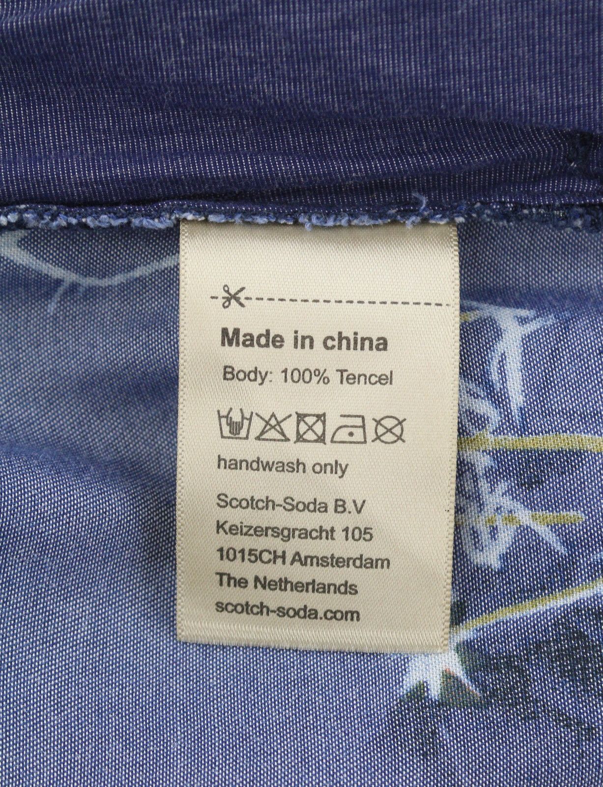 Scotch & Soda W33 Blue Floral Print Pleated Tencel Chino Shorts 91023 Size US 33 - 8 Thumbnail