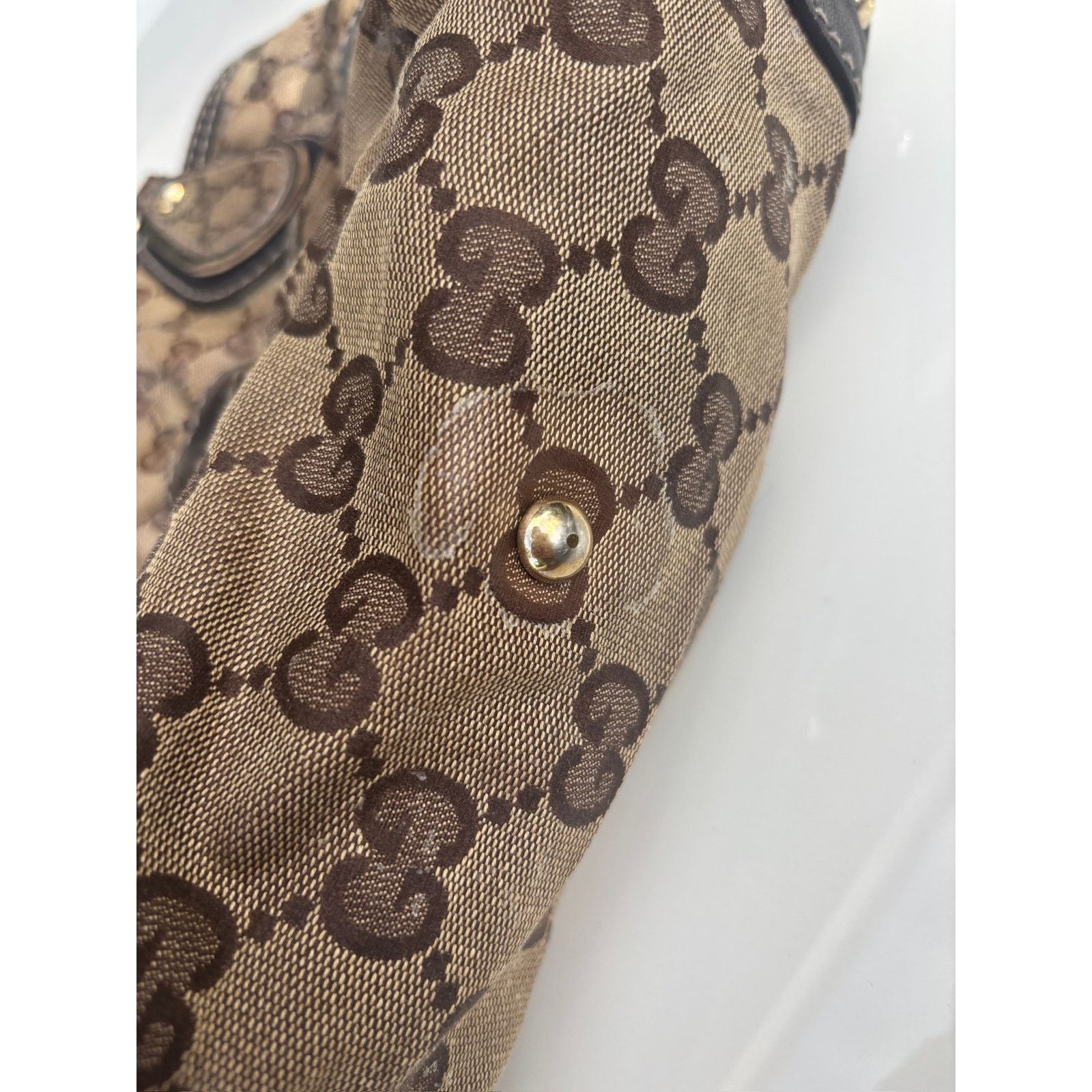Gucci Gucci GG Brown Monogram Crystal Mix Handle Bag Size ONE SIZE - 5 Thumbnail