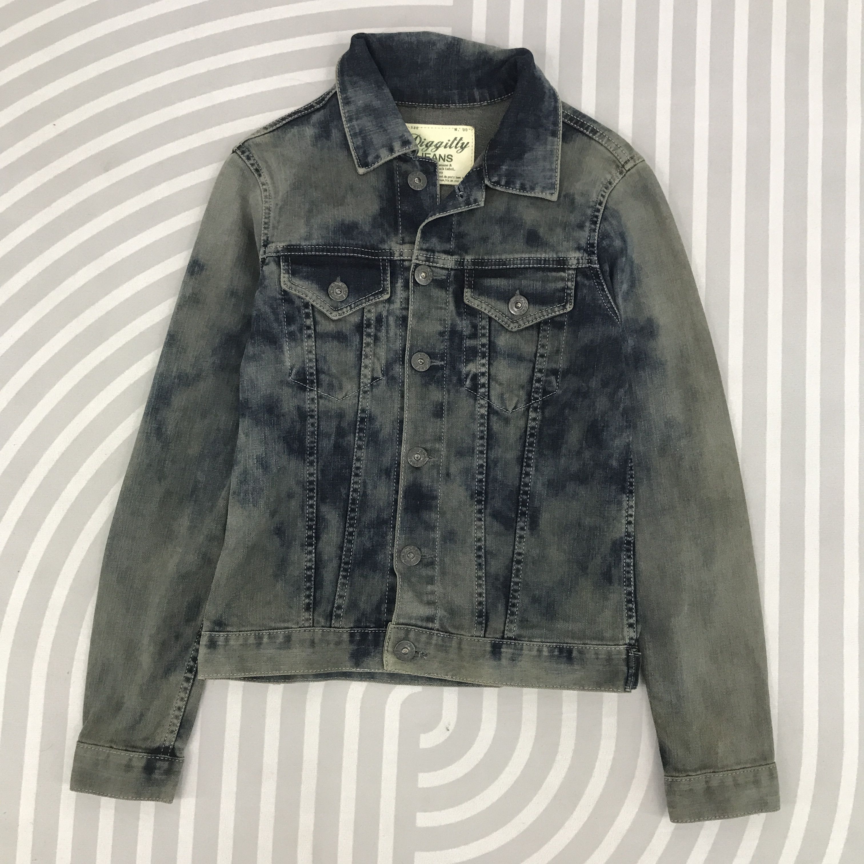 Japanese Brand × Vintage Diggttiy Faded style Jeans Denim Lgb style Up Button Jacket Size US S / EU 44-46 / 1 - 1 Thumbnail