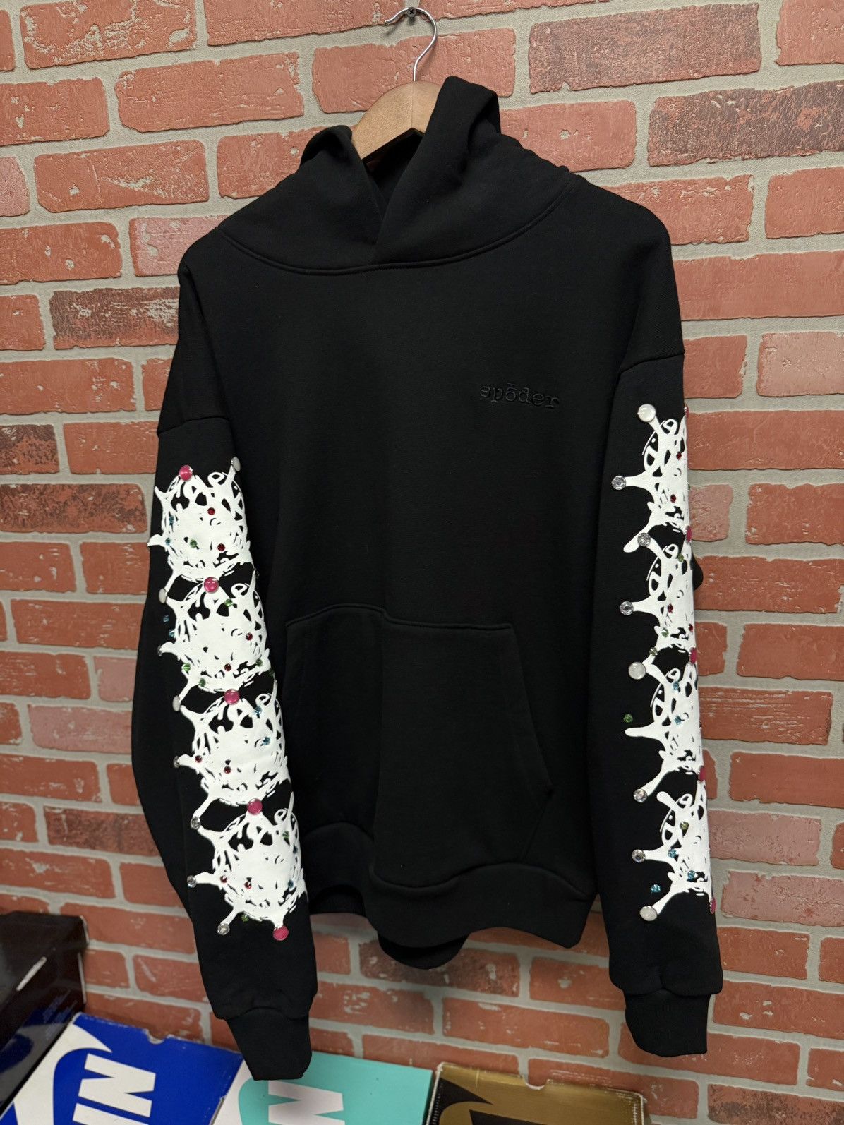 Sp5der Sp5der WorldWide Gem Rhinestone Hoodie Size L (NEW) Size US L / EU 52-54 / 3 - 1 Thumbnail