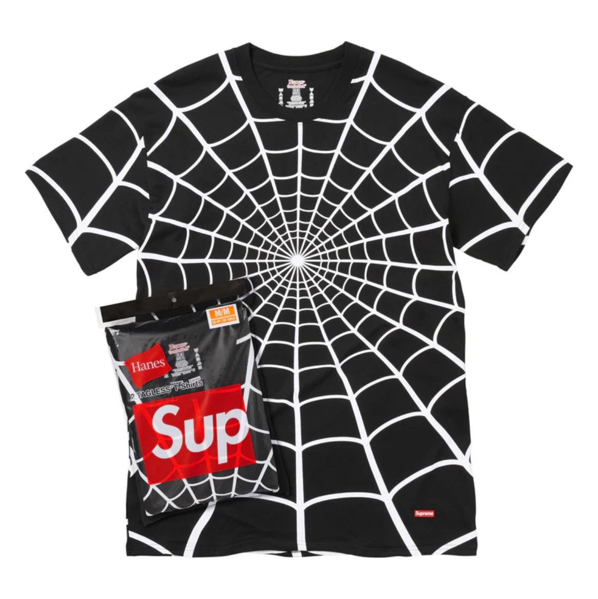 Supreme Supreme Hanes Spider Man Tagless Tee (2 Pack) Size Medium Size ONE SIZE - 4 Thumbnail
