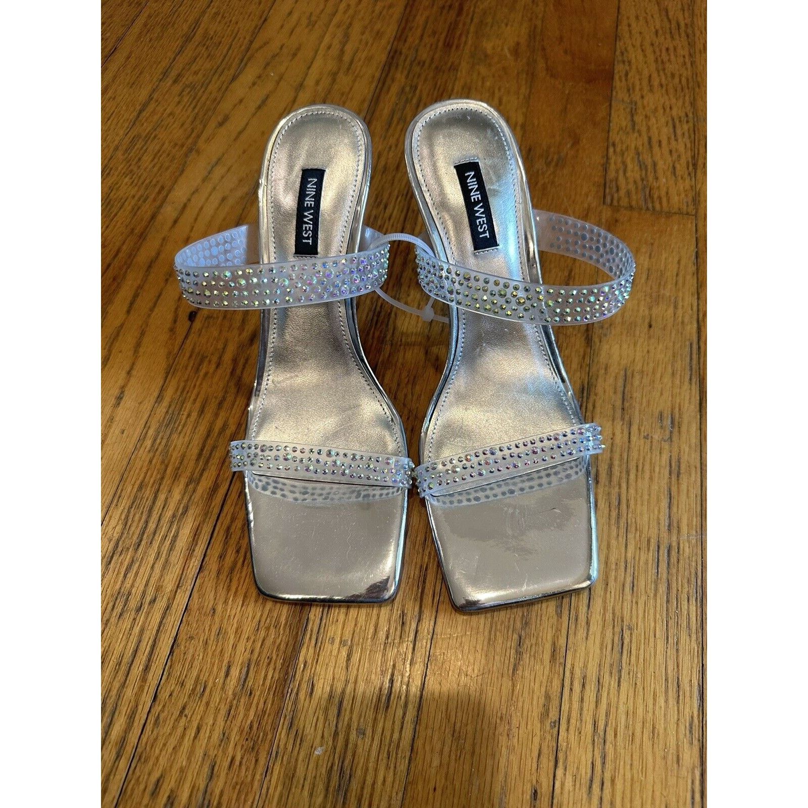 Nine West Nine West Darla Sandals Sparkle Formal Heels Shoes Size 8M Size US 8 / IT 38 - 2 Thumbnail