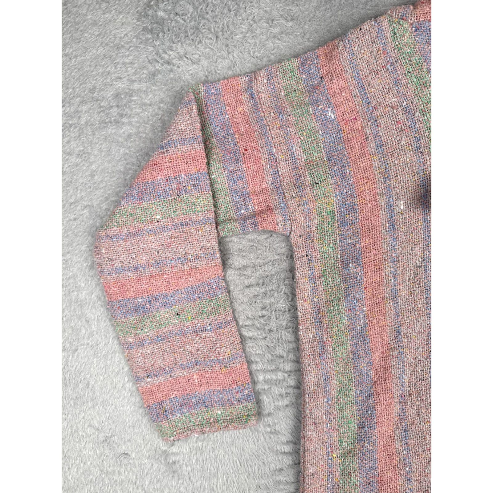 KangaROOS Baja Hoodie Womens L Multicolor Striped Kangaroo Pullover Hippie Boho Shirt Jacket? Size L / US 10 / IT 46 - 3 Thumbnail