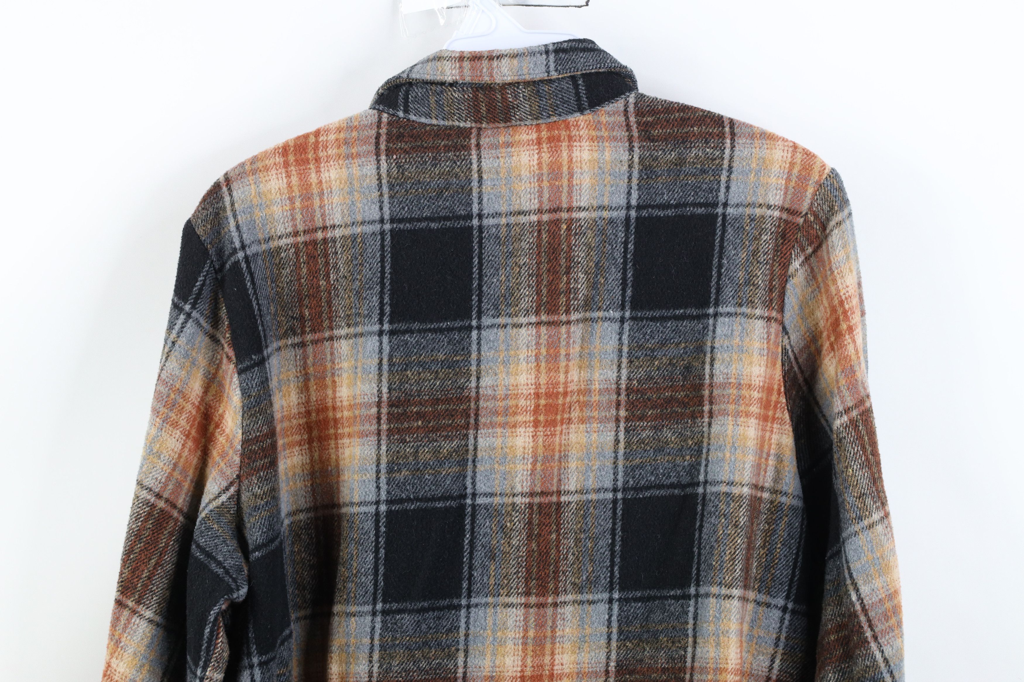 Vintage Vintage 90s Streetwear Heavy Flannel Collared Button Shirt Size L / US 10 / IT 46 - 10 Thumbnail