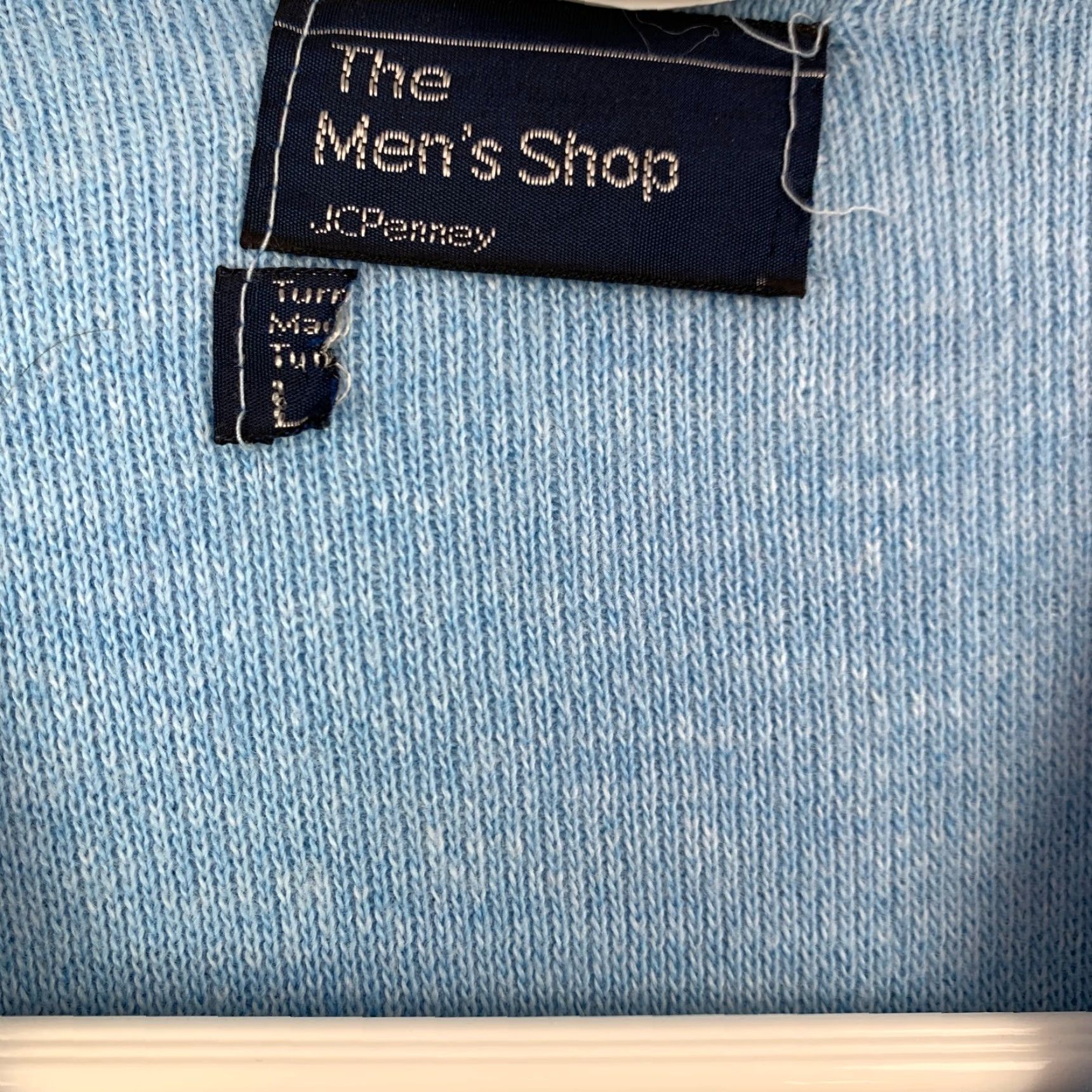 JCPenney Vintage JcPenney The Mens Shop Blue V-Neck Sweater Mens Large Shirt Mens L Blue Disco 1970s Mens Size US L / EU 52-54 / 3 - 3 Thumbnail