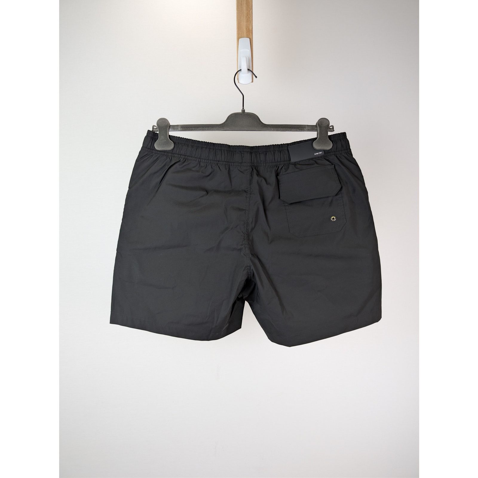 Amiri o1rshd1 Amiri Stack Logo Swim Trunk Shorts in Black Size US 38 / EU 54 - 16 Thumbnail