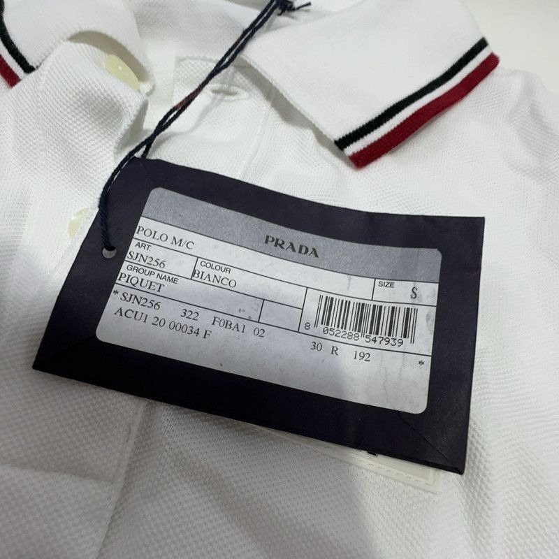 Prada Prada Striped Logo Short Sleeve Polo Shirt-2506 Size US S / EU 44-46 / 1 - 2 Thumbnail