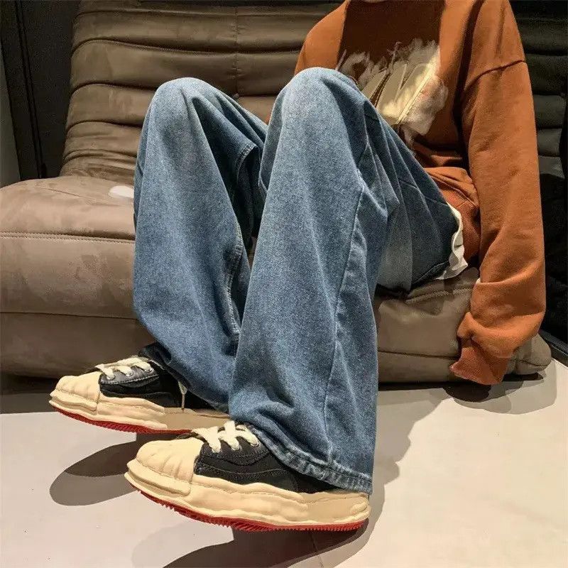 Japanese Brand Retro washed straight leg hip-hop jeans Size US 32 / EU 48 - 4 Thumbnail