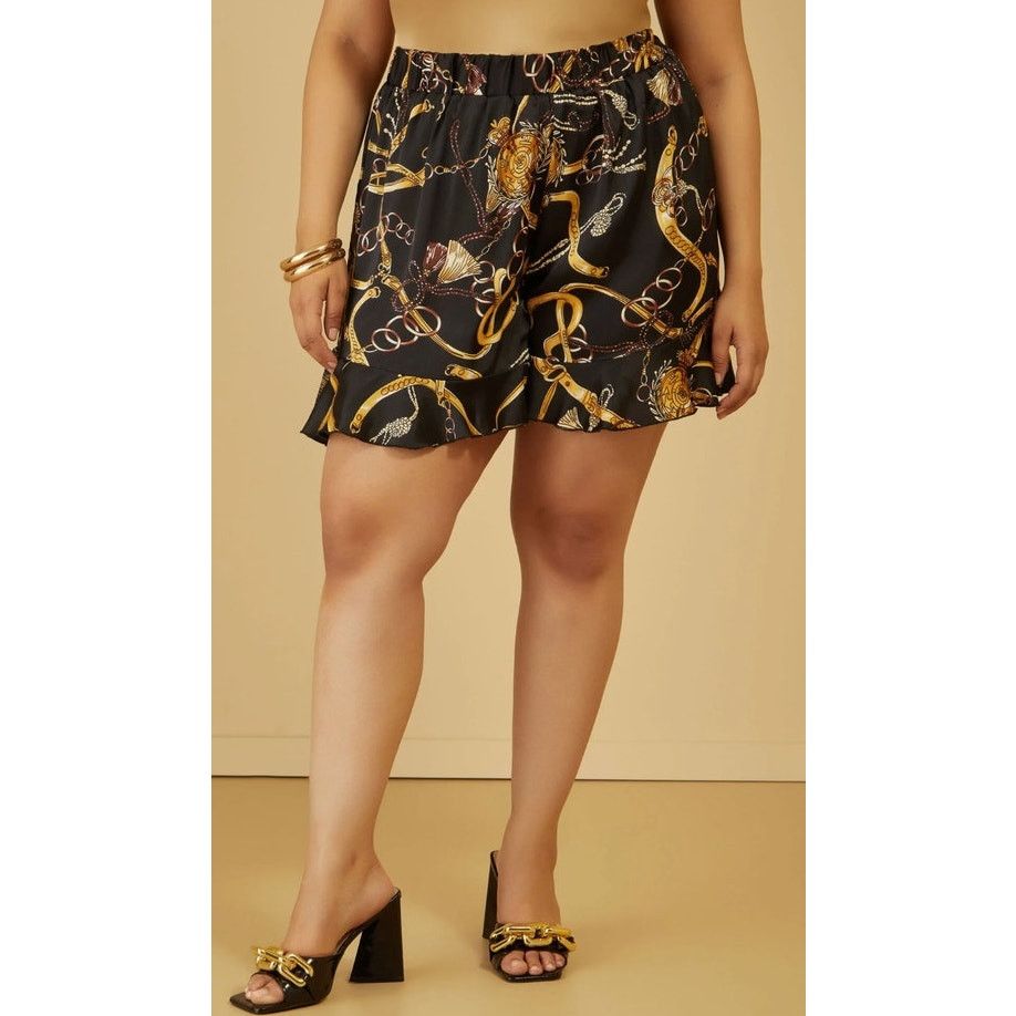 Other PLUS Size 3X | 22/24W | Status Print Shorts & Top | 2-pc set Size 42" / US 20 - 3 Thumbnail