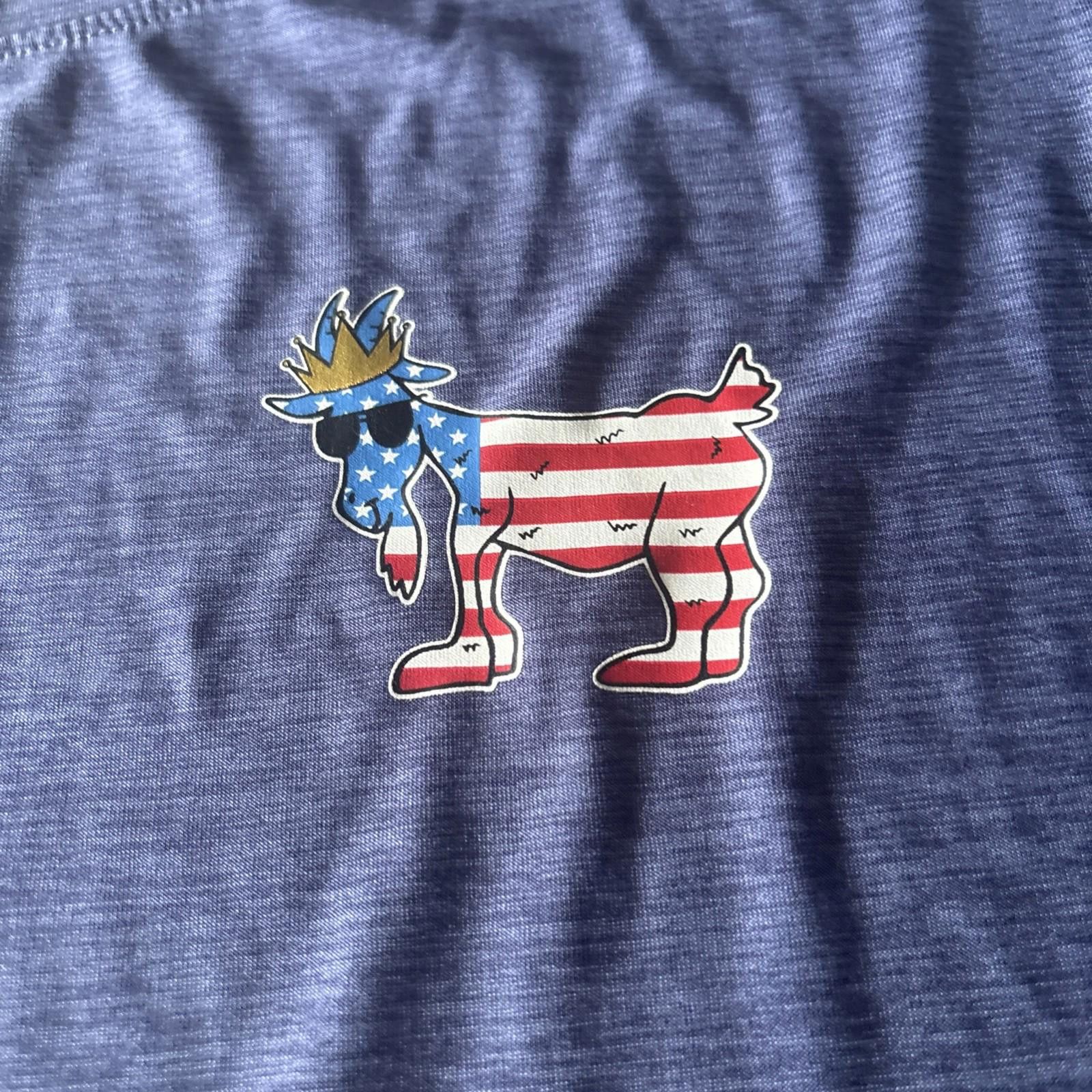 Grateful Dead GOAT USA T-Shirt Mens L Blue United States Flag Patriotic Size US L / EU 52-54 / 3 - 2 Thumbnail