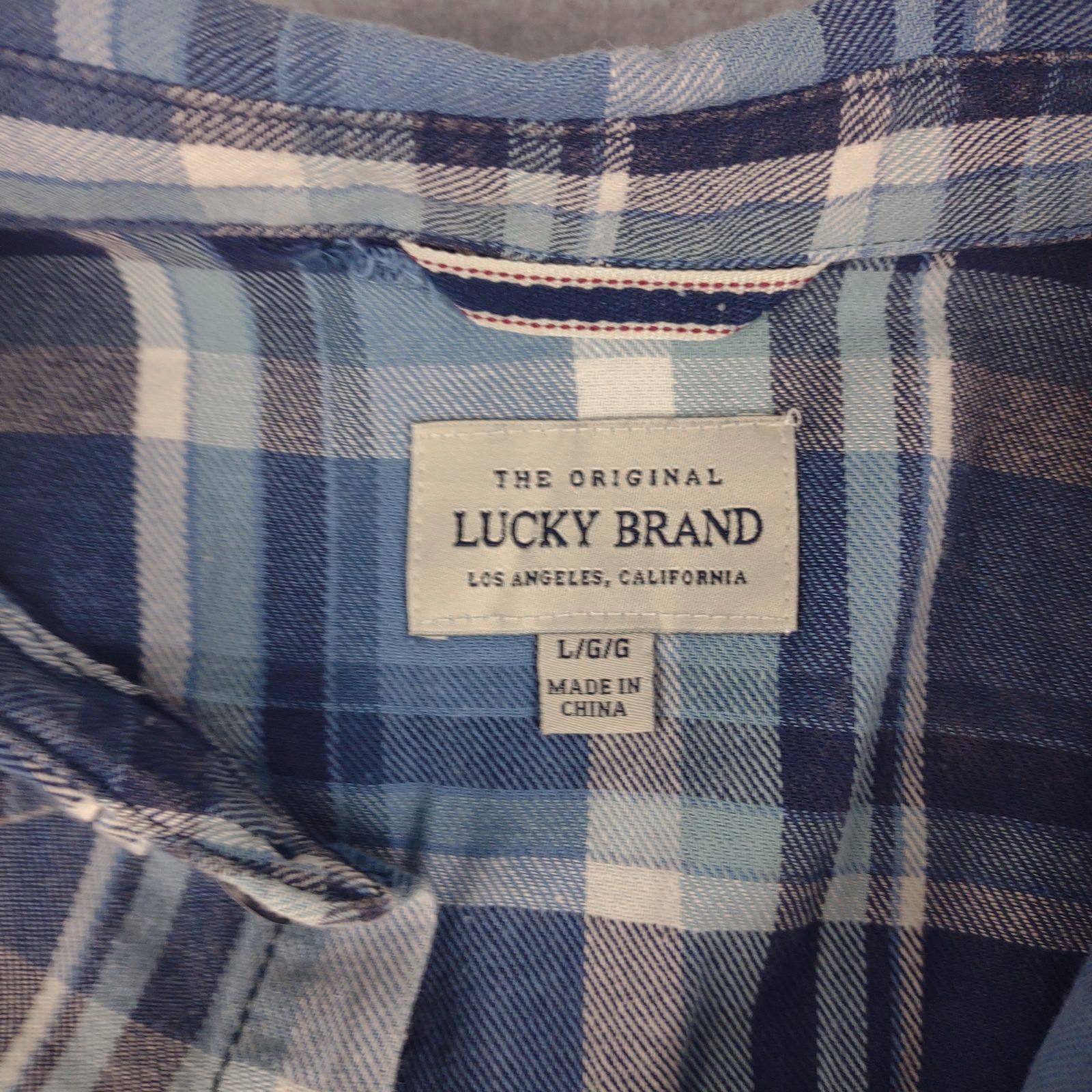 Lucky Brand NWT Lucky Brand Men's Flannel Rockabilly Short Sleeve Shirt Size US L / EU 52-54 / 3 - 5 Thumbnail