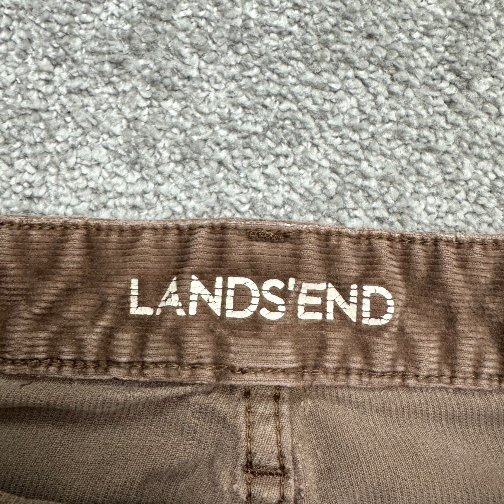 Lands' End Lands' End Womens Pants 4 Brown Corduroy Mid Rise Straight Leg Cotton Stretch Size 27" / US 4 / IT 40 - 6 Thumbnail