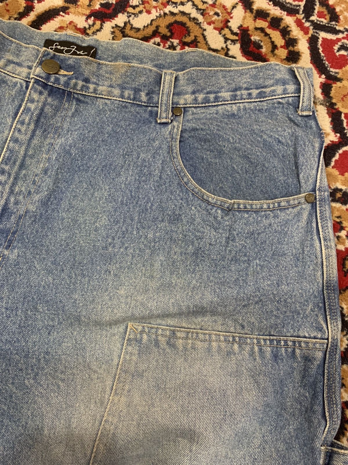 JNCO × Sean John Vintage SEAN JOHN Carpenter Double Knee Baggy Denim Size US 42 / EU 58 - 9 Thumbnail