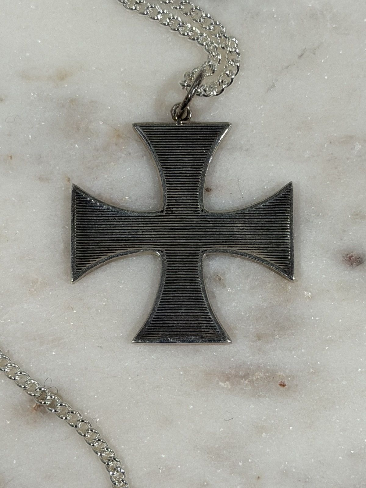 Enfants Riches Deprimes Enfants Riches Deprimes Silver Cross Gothic Logo Necklace Size ONE SIZE - 8 Thumbnail