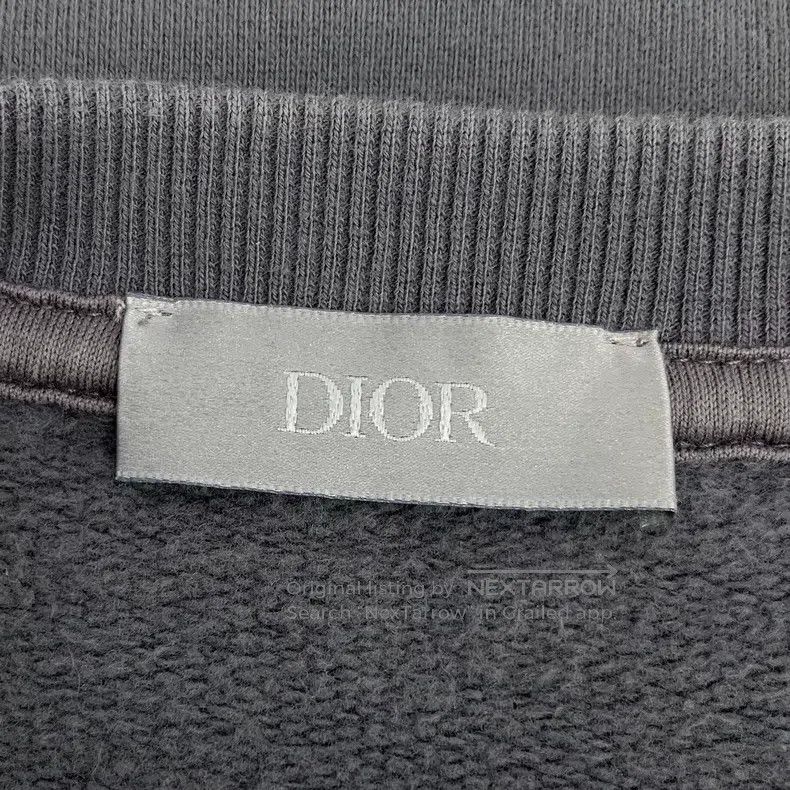 Dior Dior Gray logo letter embroidery cotton round-neck long-sl Size US L / EU 52-54 / 3 - 5 Thumbnail