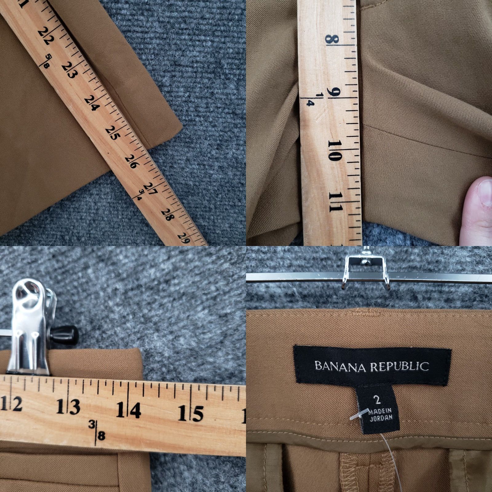 Banana Republic Banana Republic Dress Pants Womens 2 Brown Flat Front Straight Leg Office Front Type: Flat Front Size 26" / US 2 / IT 38 - 8 Thumbnail