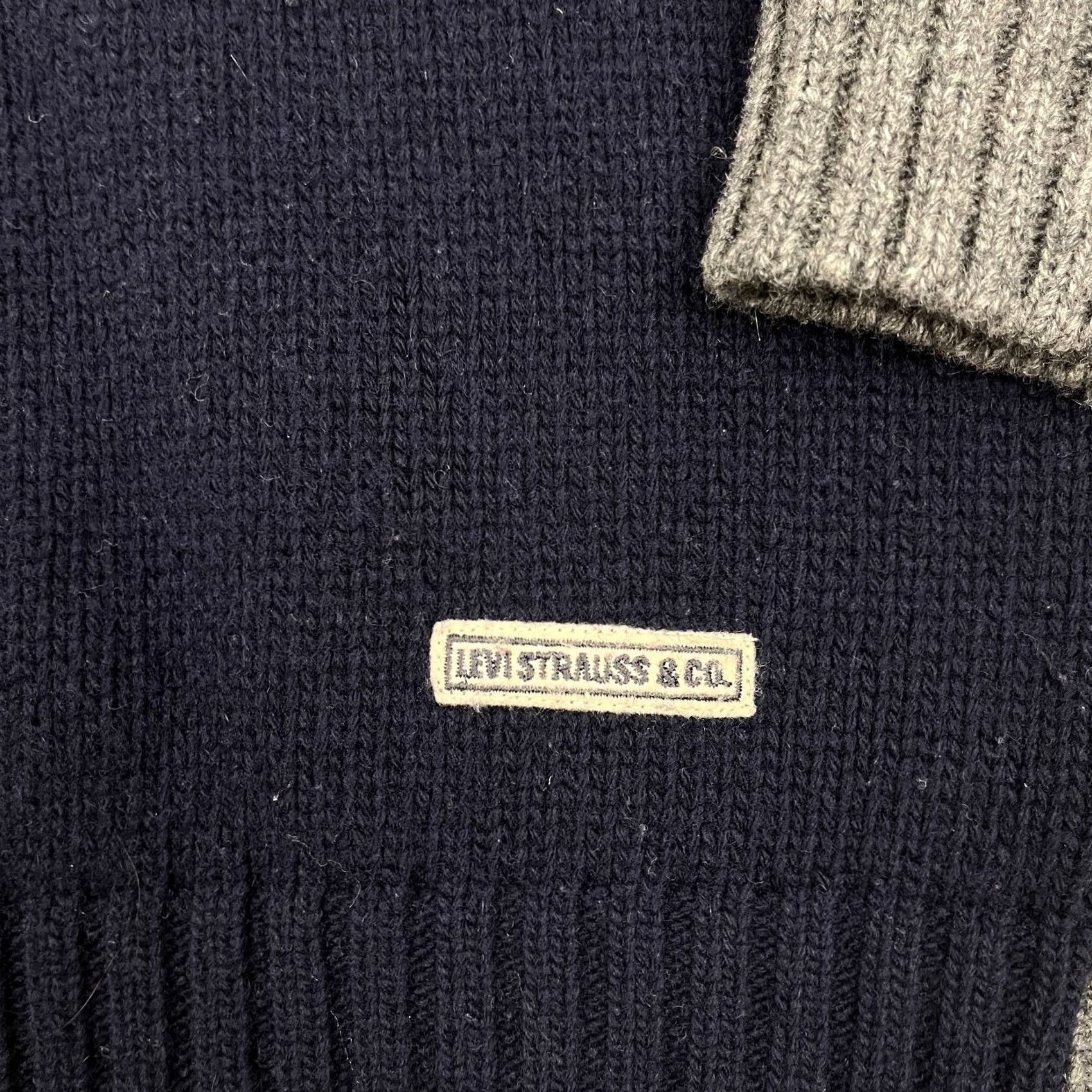 Levi's Levis Sweater Mens S Blue Gray Striped Crew Jumper Pullover Knit Wool Wool Blend Portugal Regular Vintage? No Size US S / EU 44-46 / 1 - 2 Thumbnail
