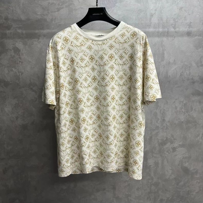 Louis Vuitton Louis Vuitton Beige full print logo short sleeve 2502-Next Size US XXL / EU 58 / 5 - 1 Thumbnail