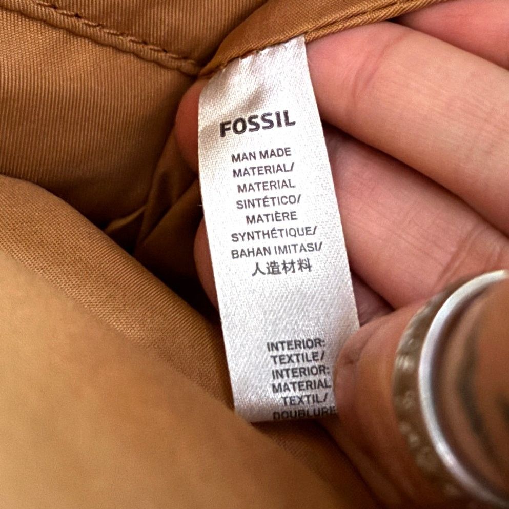 Fossil Fossil Rachel Leather Black Striped Tote Purse Classic Size ONE SIZE - 11 Thumbnail