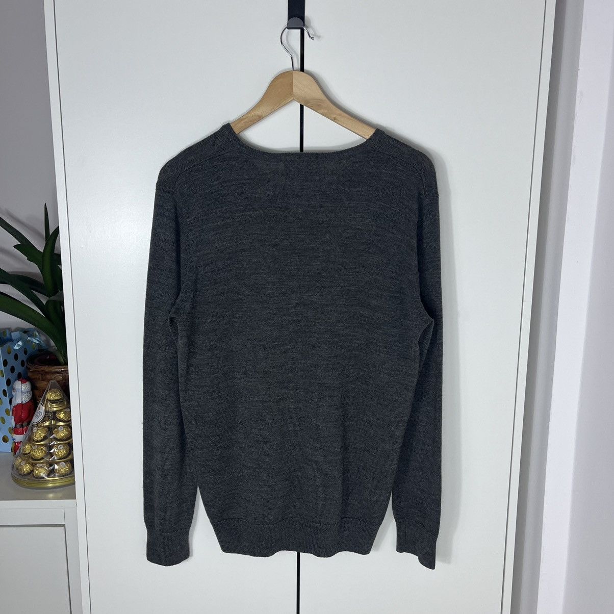 Fred Perry Fred Perry Grey Wool Sweater V-Neck Streetwear Y2K Designer Size US M / EU 48-50 / 2 - 9 Thumbnail