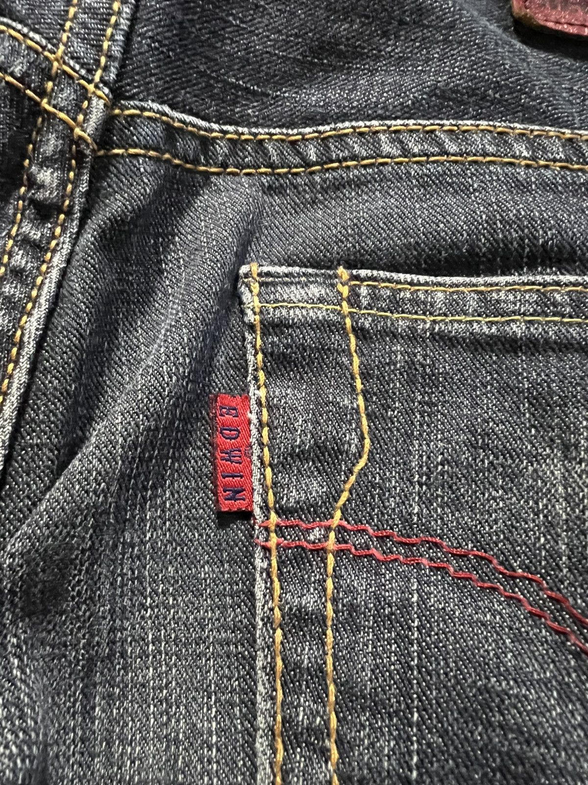 Edwin 💥Flare💥Vintage Edwin 503 Blue Trip Edgline Washed Jeans Size US 32 / EU 48 - 19 Thumbnail