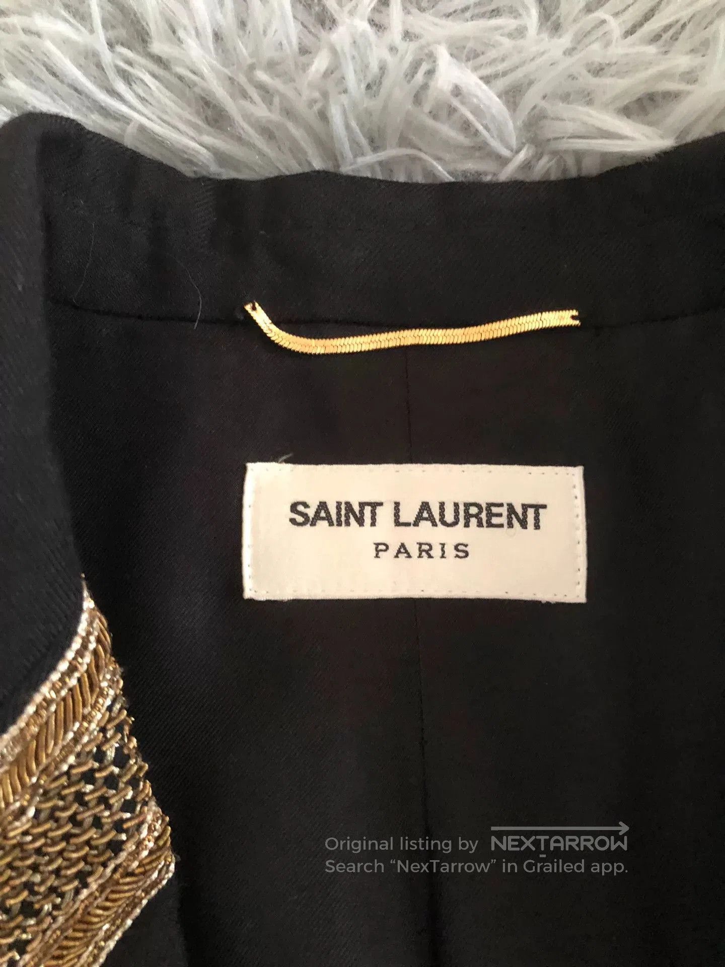 Saint Laurent Paris Saint Laurent Gold Thread Wool Blazer. Size US M / EU 48-50 / 2 - 4 Thumbnail
