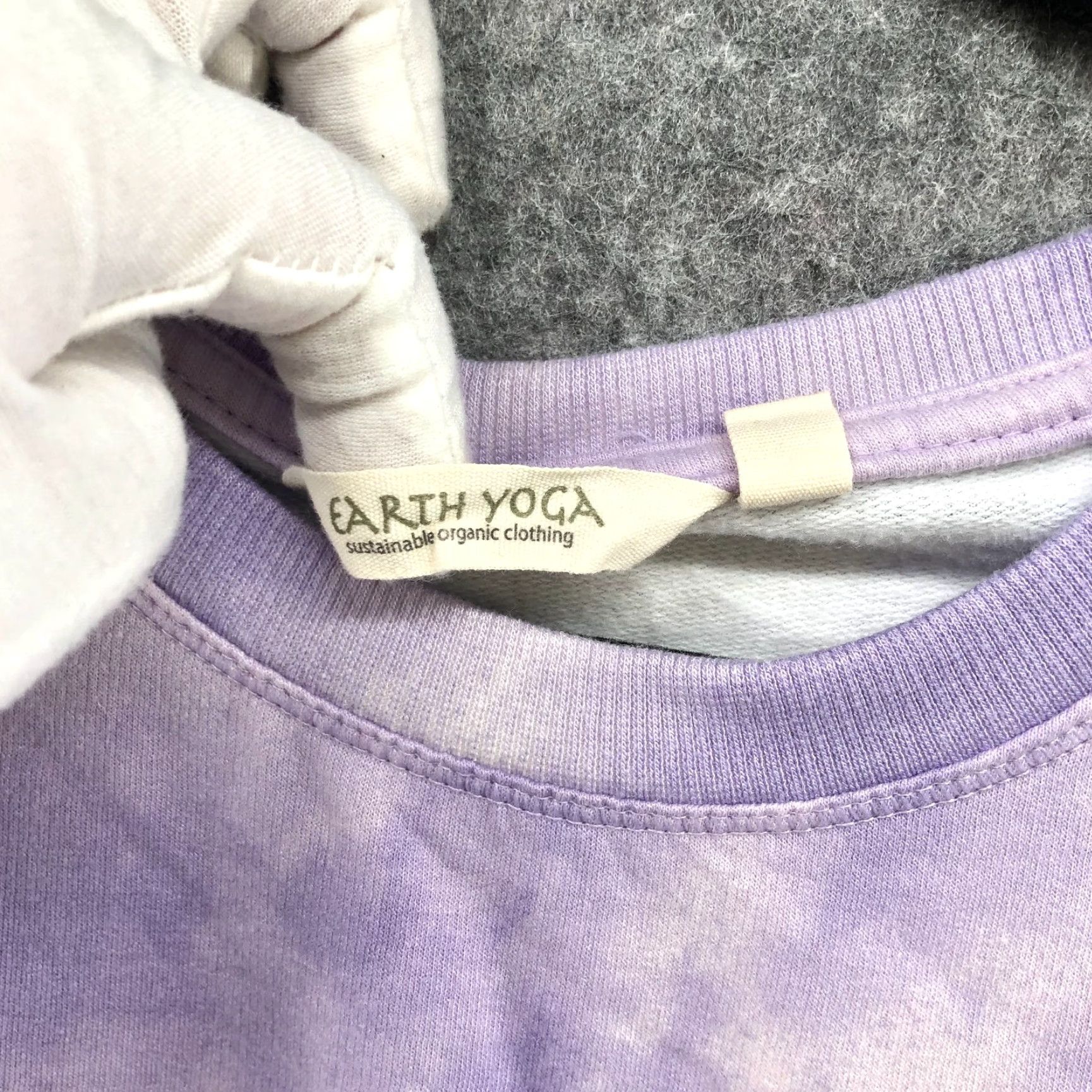 Vintage Earth Yoga Sweatshirt Women's S Purple Tie Dye Crewneck Pullover Lightweight Fleece Activewear Size S / US 4 / IT 40 - 7 Thumbnail