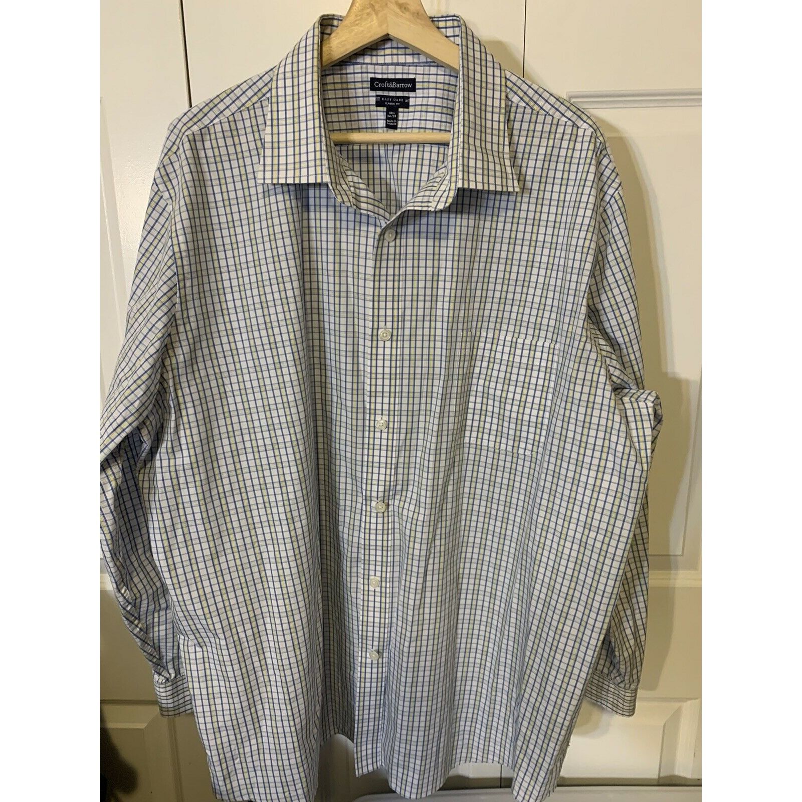 Croft & Barrow Croft & Barrow Men’s Sz 18 1/2 33/35 Button Shirt Long Sleev Size US XXL / EU 58 / 5 - 4 Thumbnail