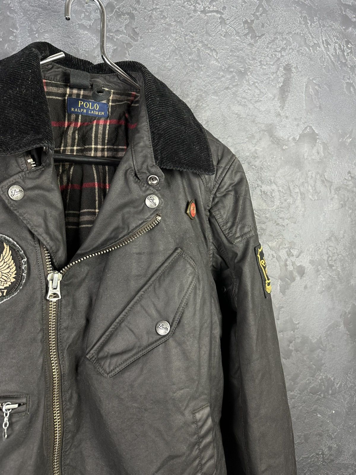 Polo Ralph Lauren × Vintage Polo Ralph Lauren Double Riders Oiled Leather Jacket SizeS-M Size US S / EU 44-46 / 1 - 5 Thumbnail