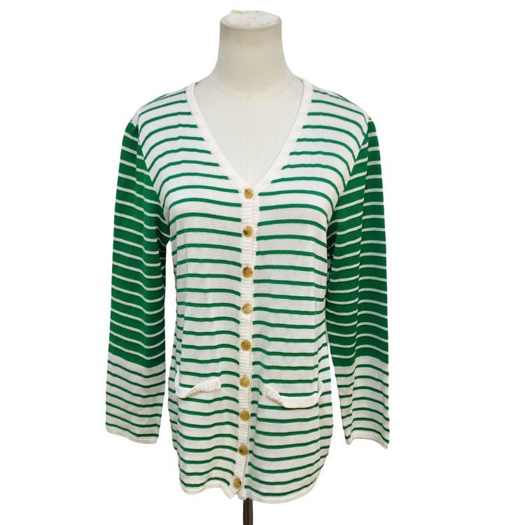 Saint Laurent Paris Saint Laurent Striped Cardigan Size M Size M / US 6-8 / IT 42-44 - 1 Thumbnail