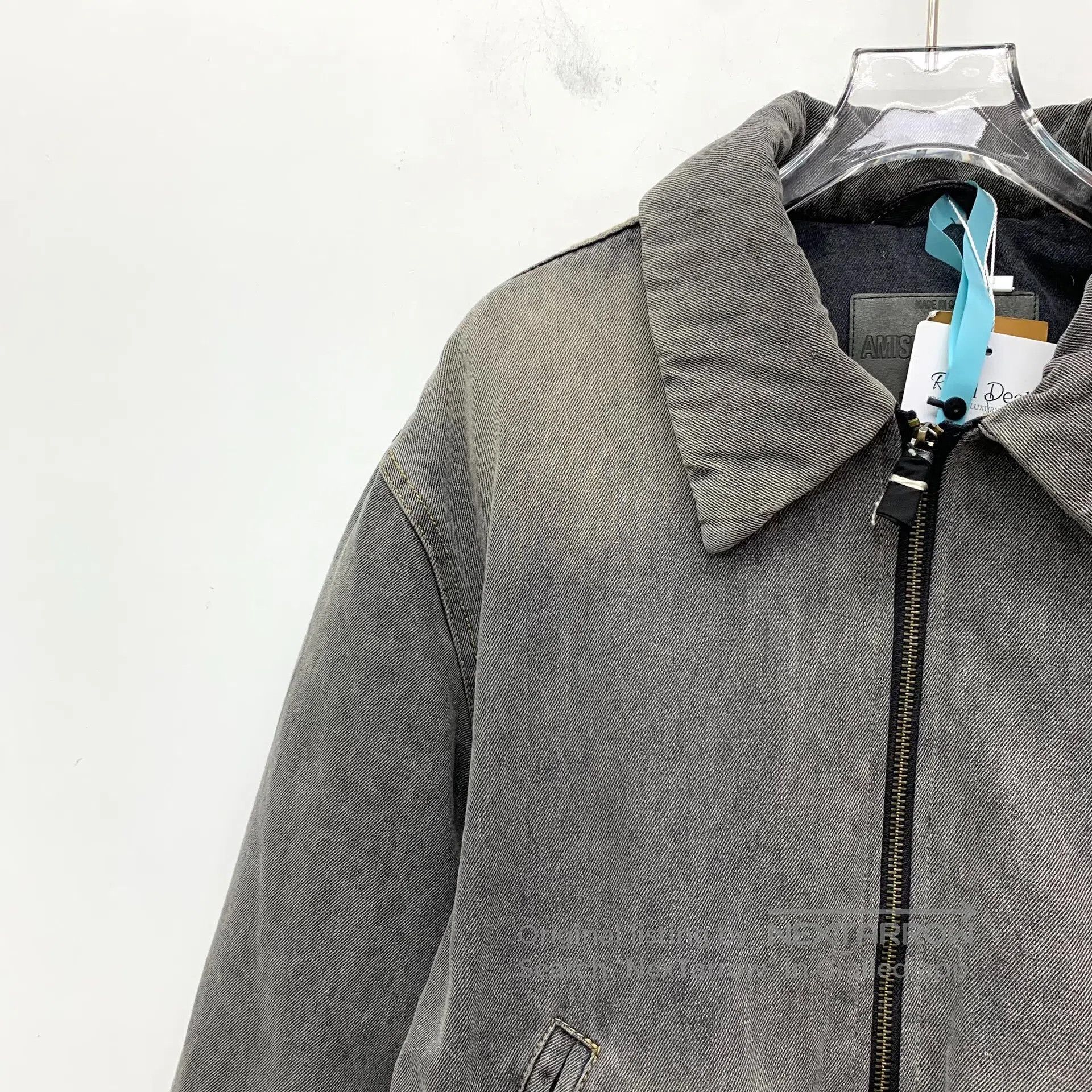 Other Amisu Garment Gray cotton water-washed collar zip-through Size XS / US 0-2 / IT 36-38 - 3 Thumbnail
