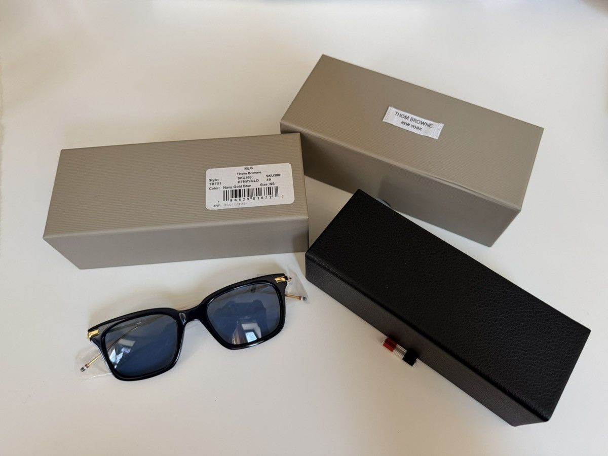 Thom Browne Thom Browne TB-701 Eyeglasses - Gold/Black - 49mm Size ONE SIZE - 1 Thumbnail