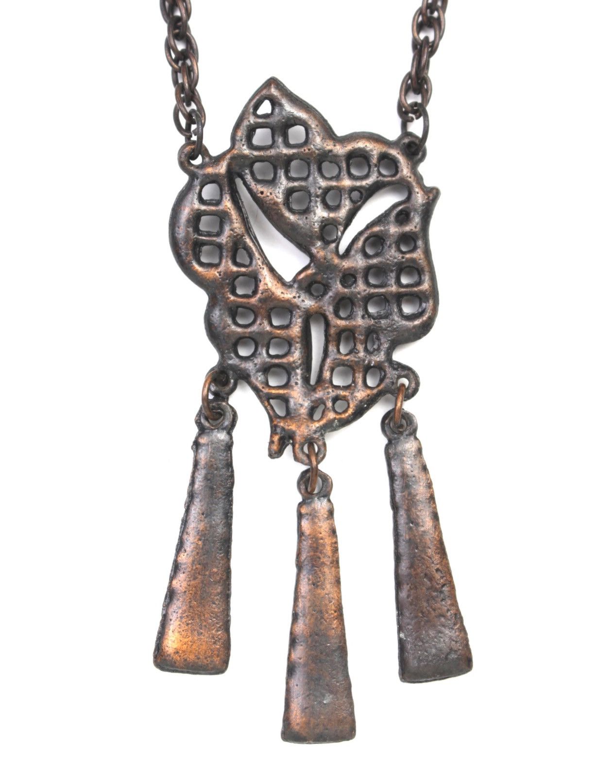 Vintage 2000S JAPANESE MADE COPPER TRIBAL BLOOM PENDANT Size ONE SIZE - 1 Thumbnail
