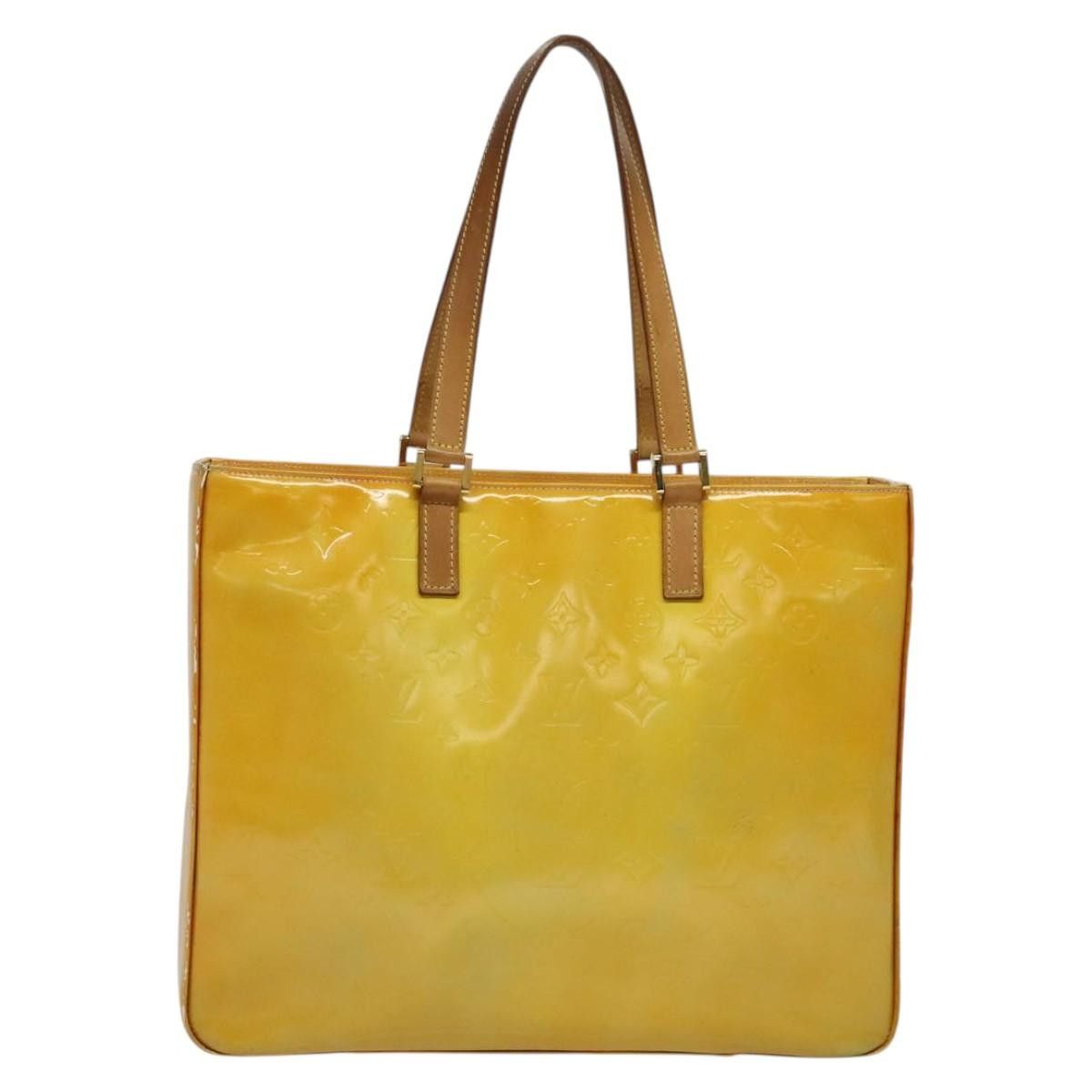 Louis Vuitton LOUIS VUITTON Monogram Vernis Columbus Tote Bag Gris M91028 Size ONE SIZE - 2 Thumbnail